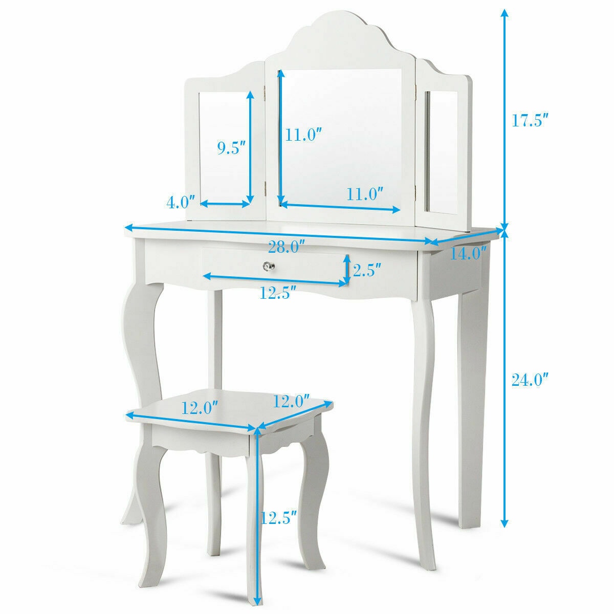 Costway HW57895 Bedroom-Vanities - View #4