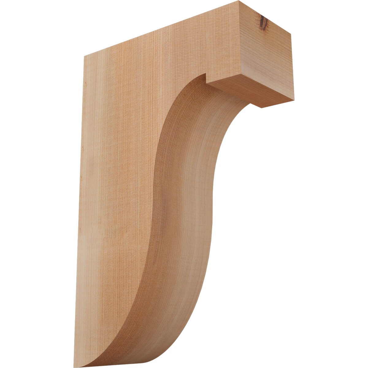 Ekena Millwork COR04X08X12DEL00SWR 3-1/2-in x 8-in x 12-in Del monte Unfinished Western red cedar Wood Paintable/Stainable Corbel