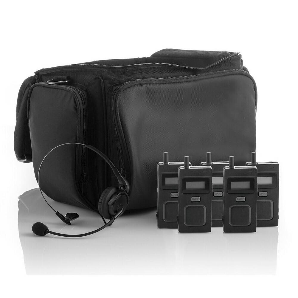  FLNT005 Fluent FA-WIS900-TH5 5 User Full Duplex Wireless Intercom System- Lightweight Headsets