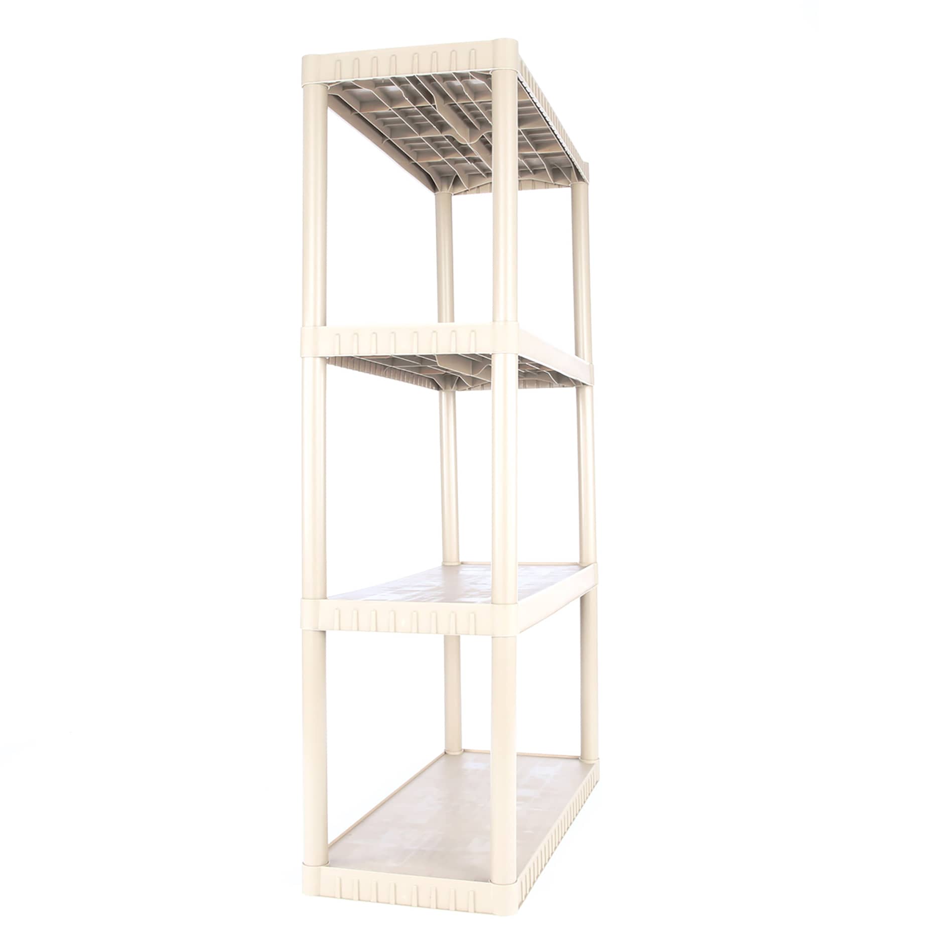 Project Source Plastic 4-Tier Utility Shelving Unit (34.75-in W x