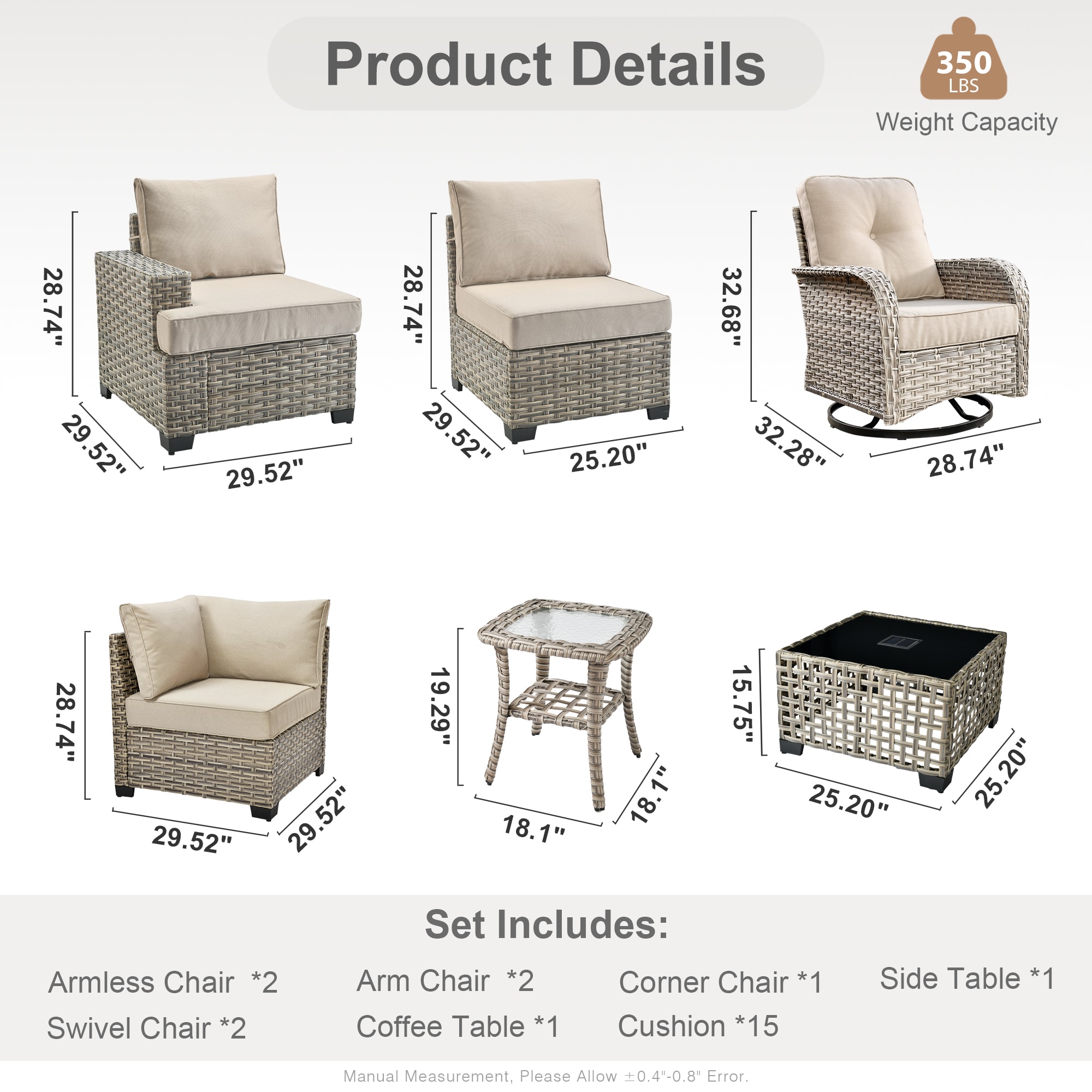 Caodoc L5-VYZTBS6092-1 Patio-Sofas-Daybeds - View #7