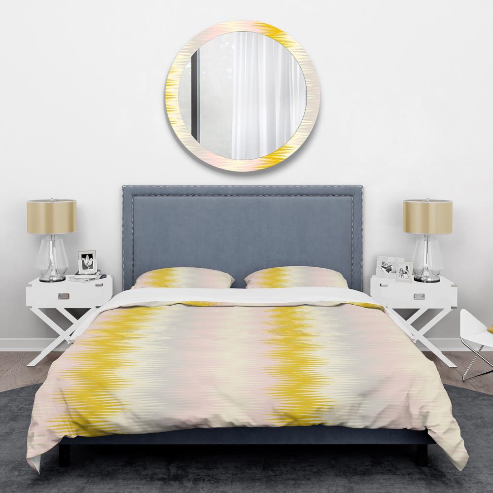 Designart BED24280-T 3 -Piece Yellow Twin Duvet cover Set