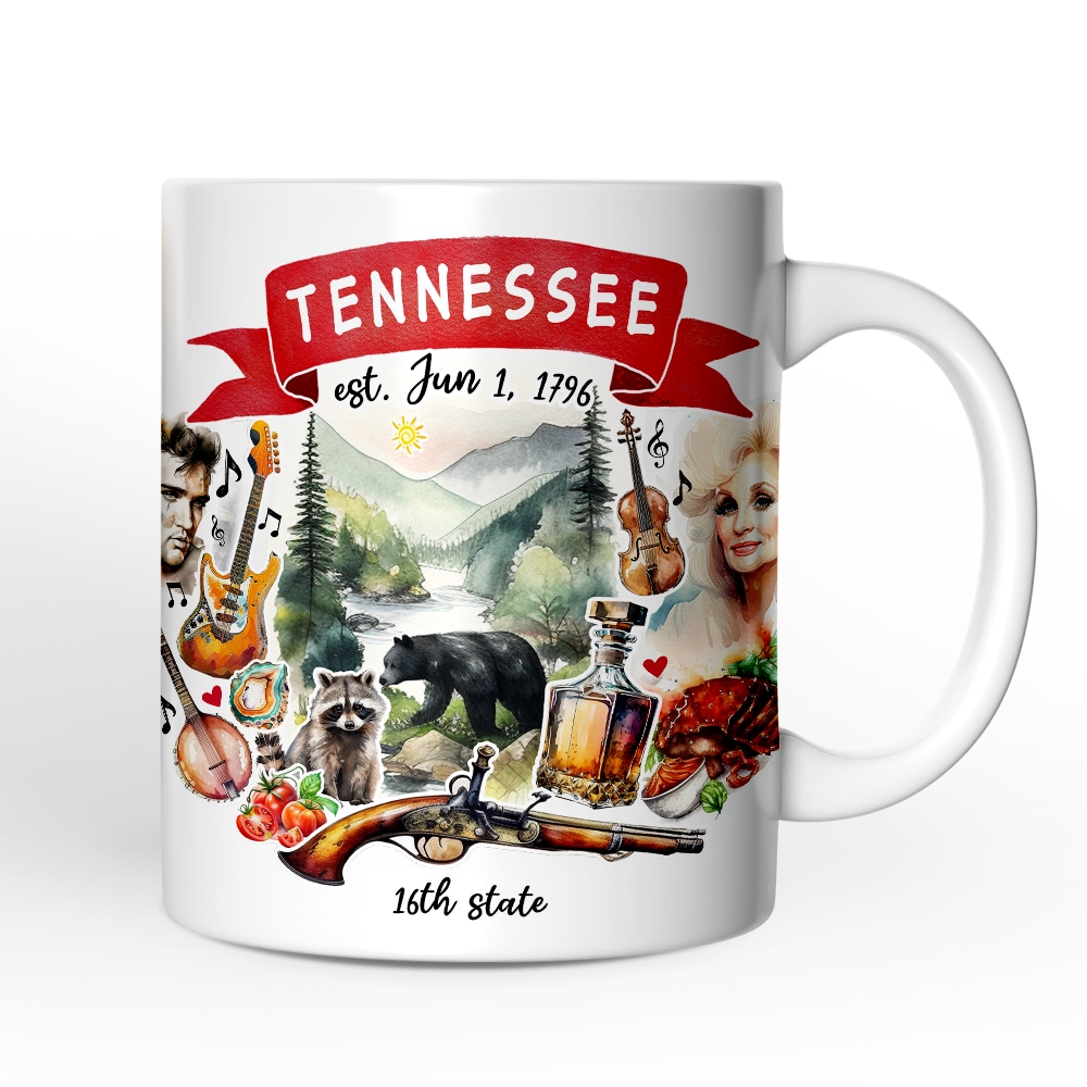 OrnamentallyYou NPCM278 Artistic Tennessee State Themes and Landmarks Mug