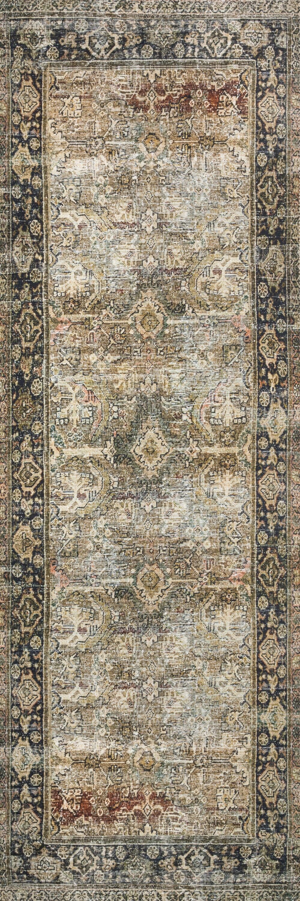 Elegant Reversible Blue Runner Rug, 30in x 144in, Easy-Care Synthetic