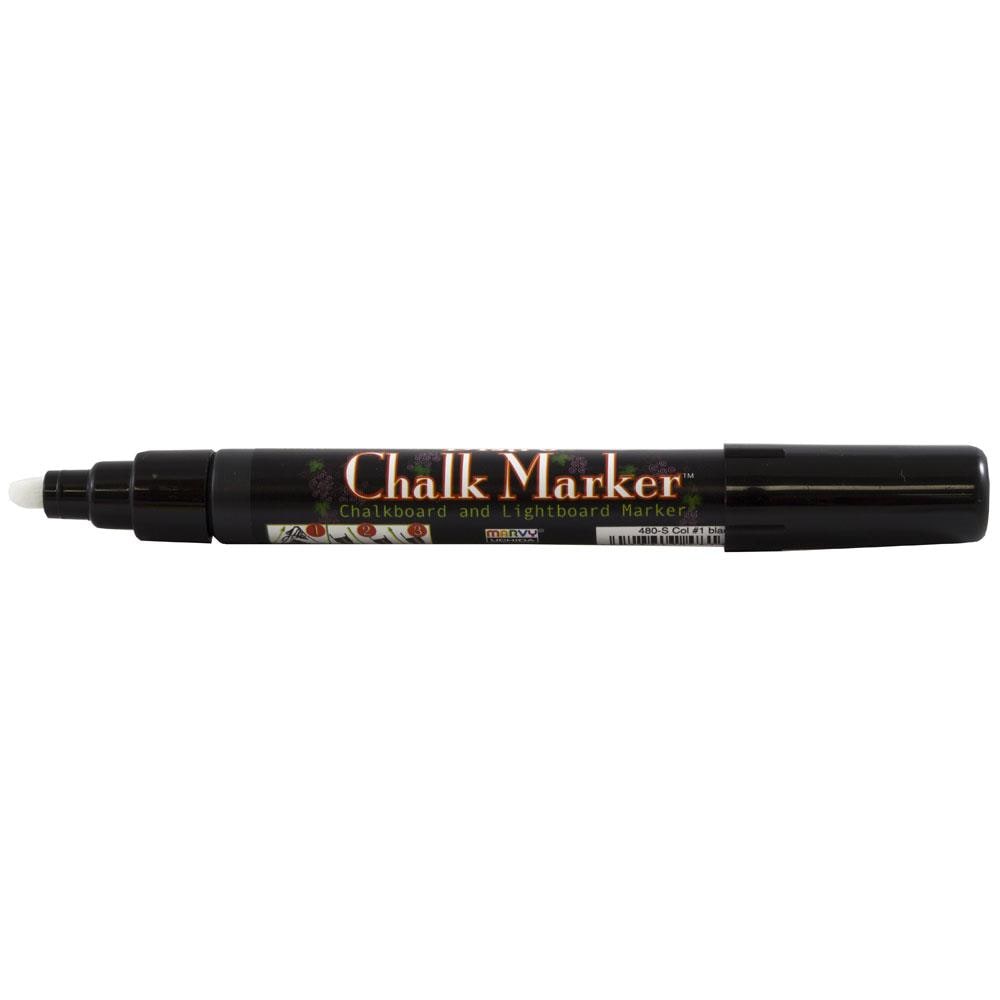 JAM Paper Fine Point Erasable Chalk Markers, Black, 2/Pack