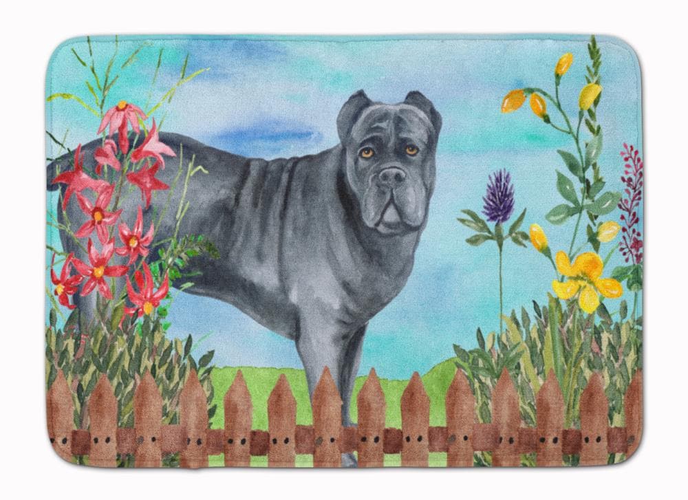 Caroline's Treasures CK1256RUG Springtime Dog 27-in x 19-in Multiple Colors/Finishes Microfiber Memory Foam Bath Mat