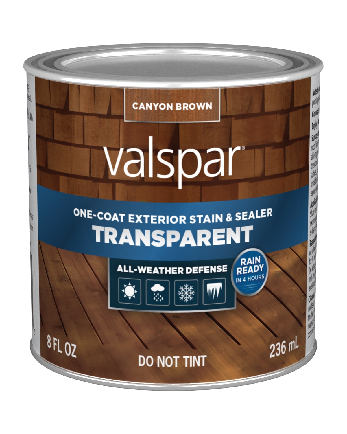 Valspar Pretinted Canyon Brown Transparent Exterior Wood Stain and