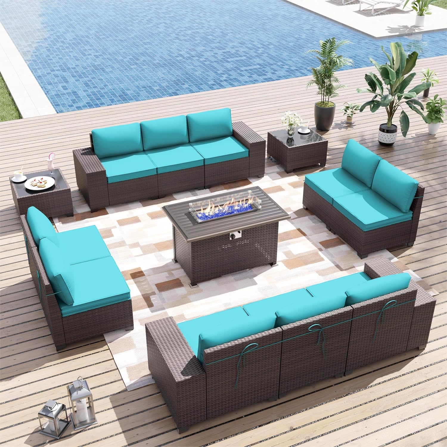 ALAULM LS-12PCS+FP-BLUE Patio-Conversation-Sets - View #8
