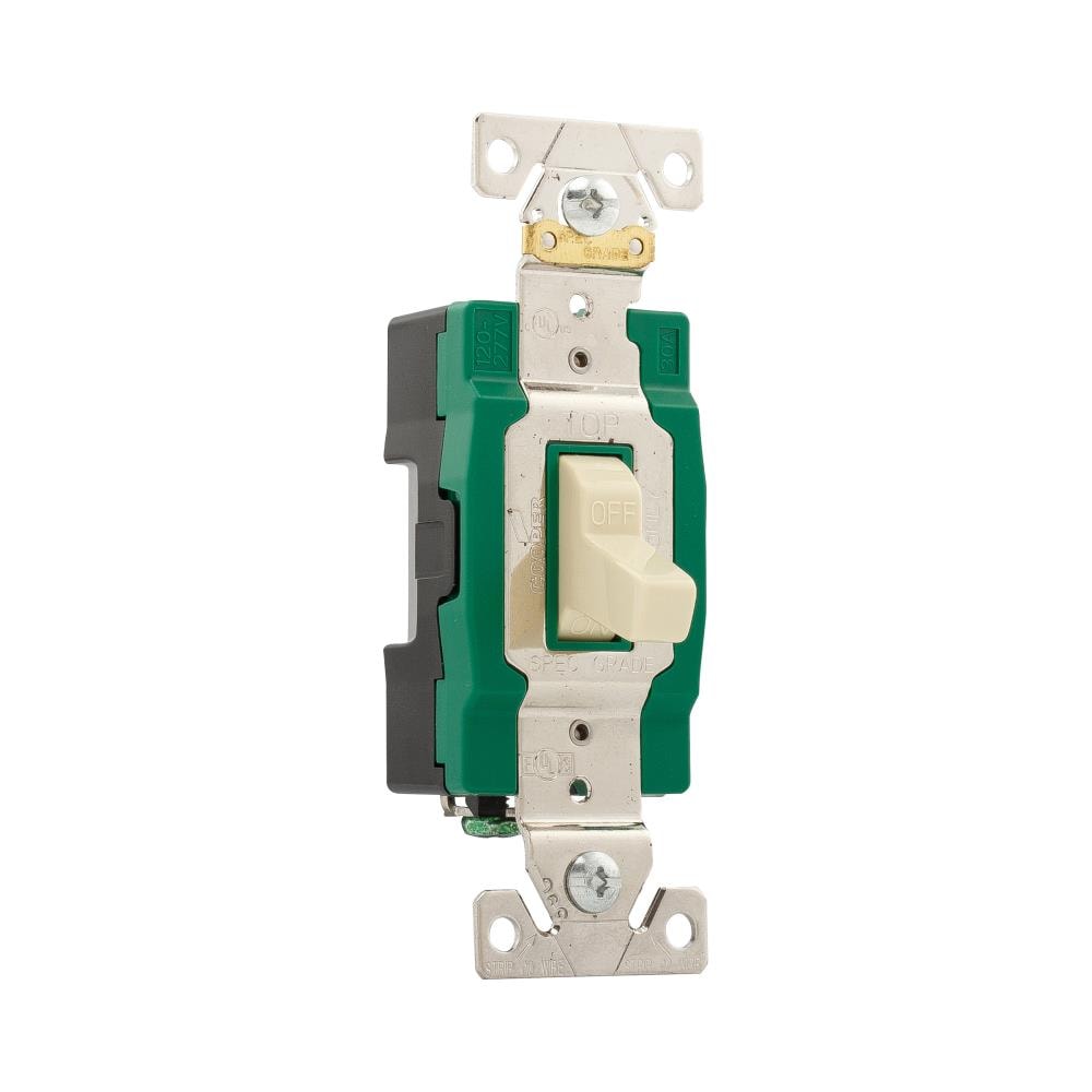 Eaton CSB320LA-BX-LW 20-amp 3-way Toggle Light Switch , Light almond