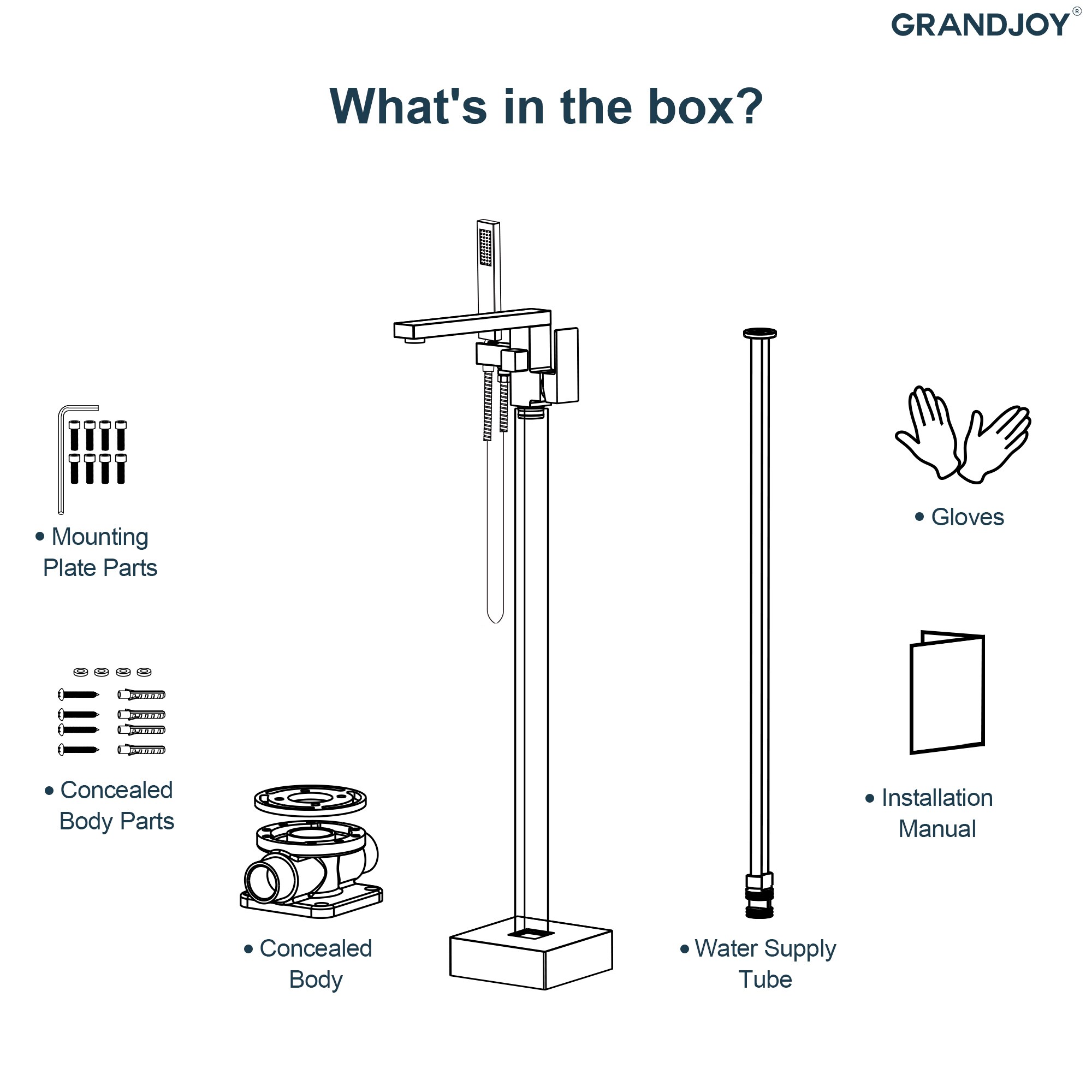 GRANDJOY SGF10GJ-94BL Roman-Tub-Faucets - View #12