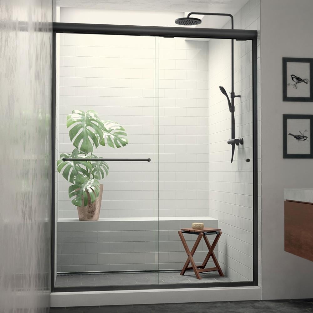 Euro Anodized Oil-Rubbed Bronze 46-in to 48-in x 70.5-in Semi-frameless Bypass Sliding Shower Door Stainless Steel | - Arizona Shower Door ES54870AOBCLR
