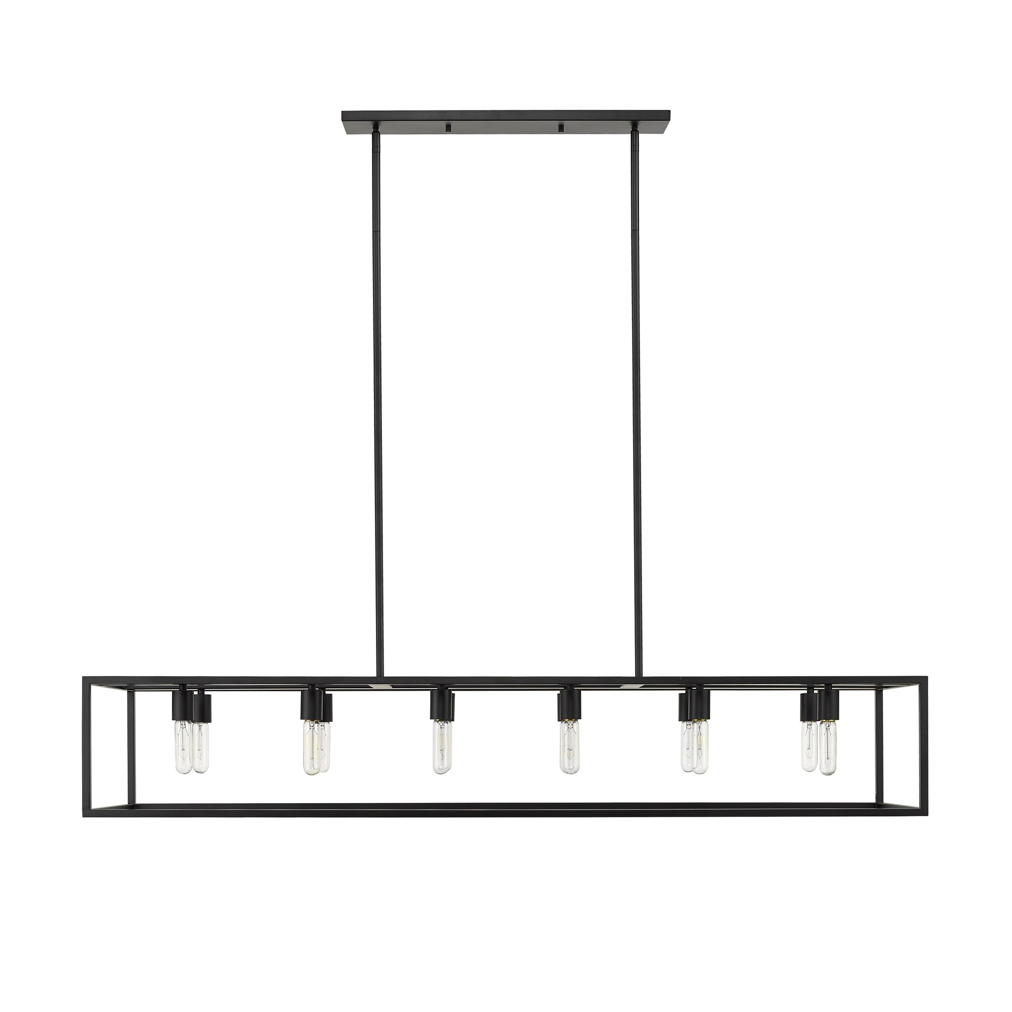 Acclaim Lighting Cobar 12-Light Matte Black Transitional Linear Large ...