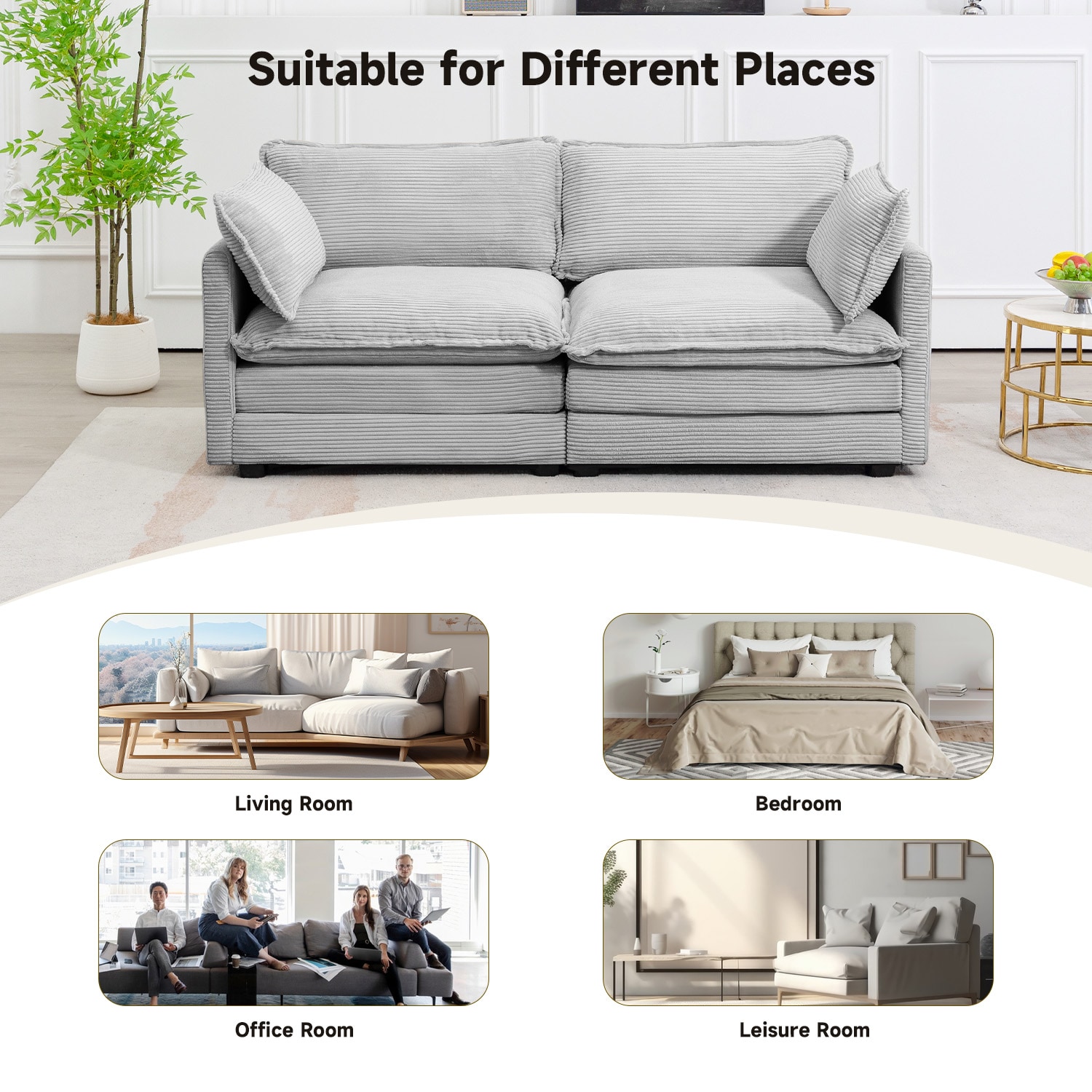 VOUA SAF-ASDJY-BE Sofas-Loveseats - View #5