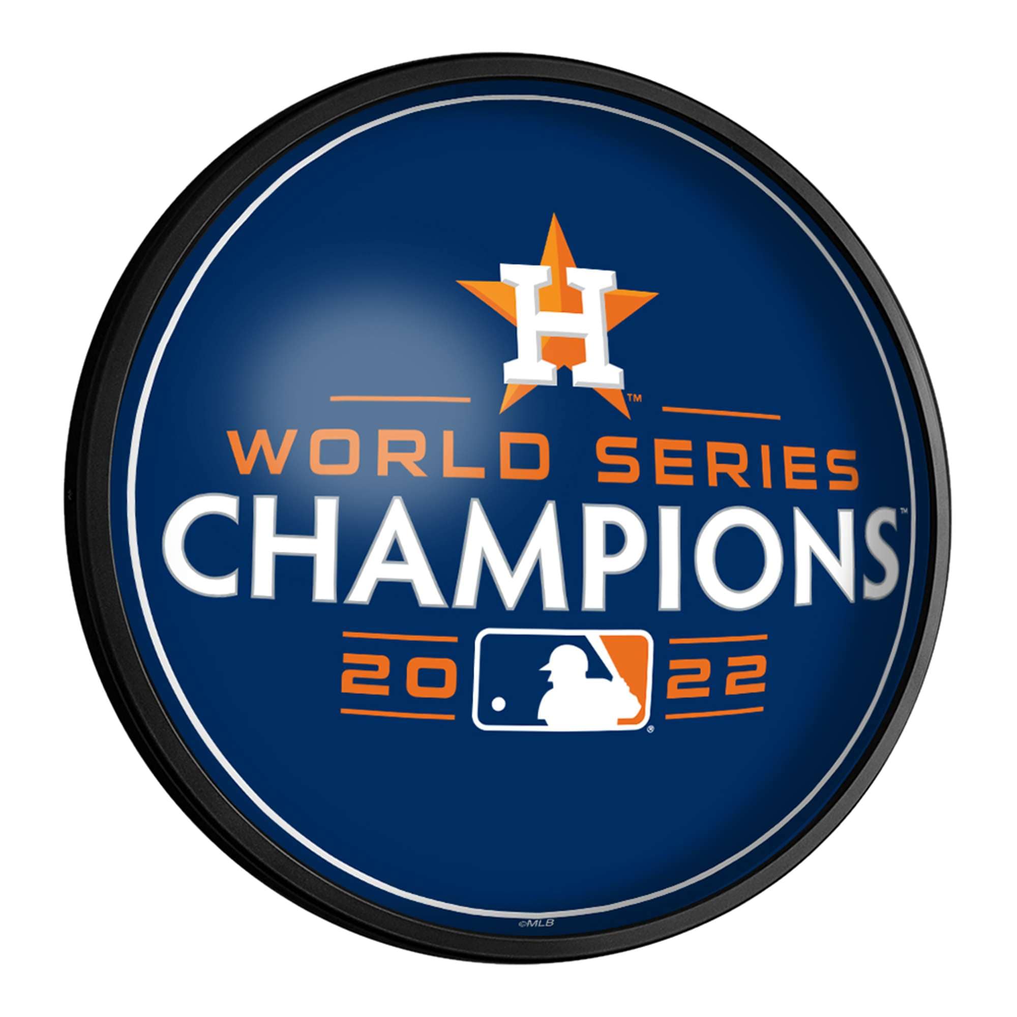 The Fan-Brand MBHOUS-130-99 Houston Astros Slimline Wall Lights 18-in Constant LED Game room Lighted Sign