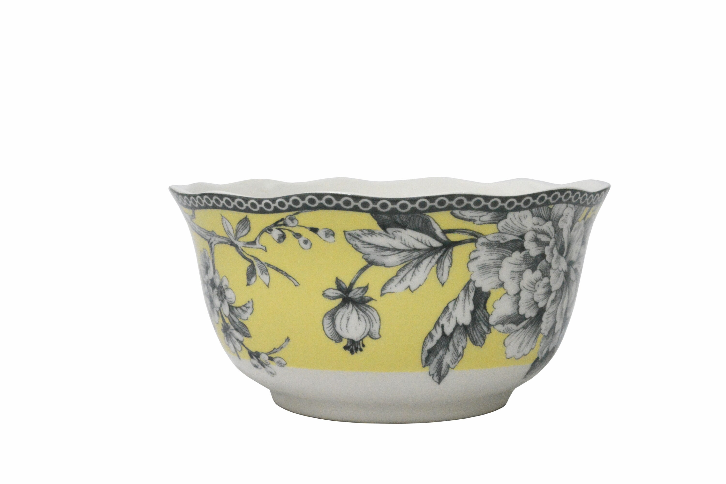 222 Fifth 16-Piece Yellow Porcelain Dinnerware at Lowes.com