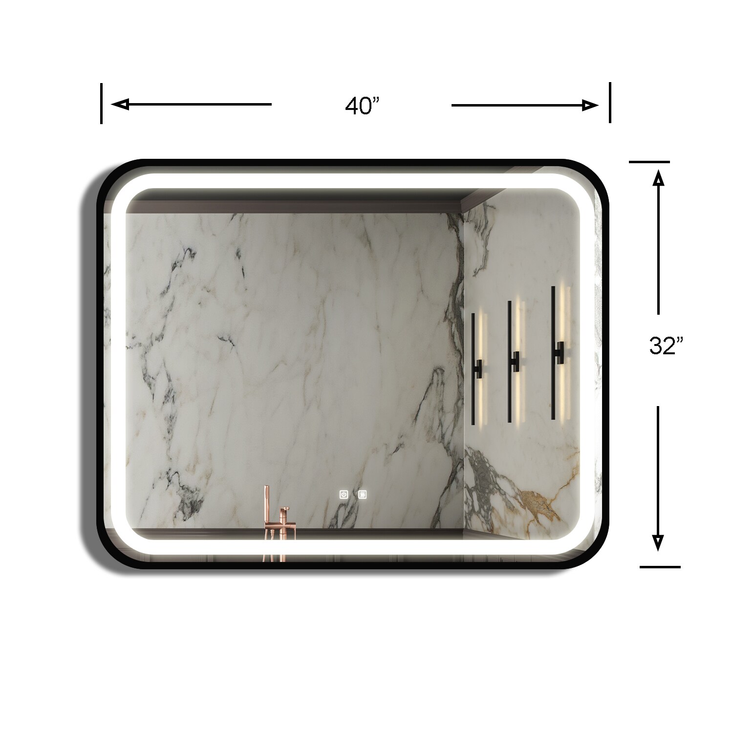 Forclover WBSGO4028 Framed-Bath-Mirrors - View #3