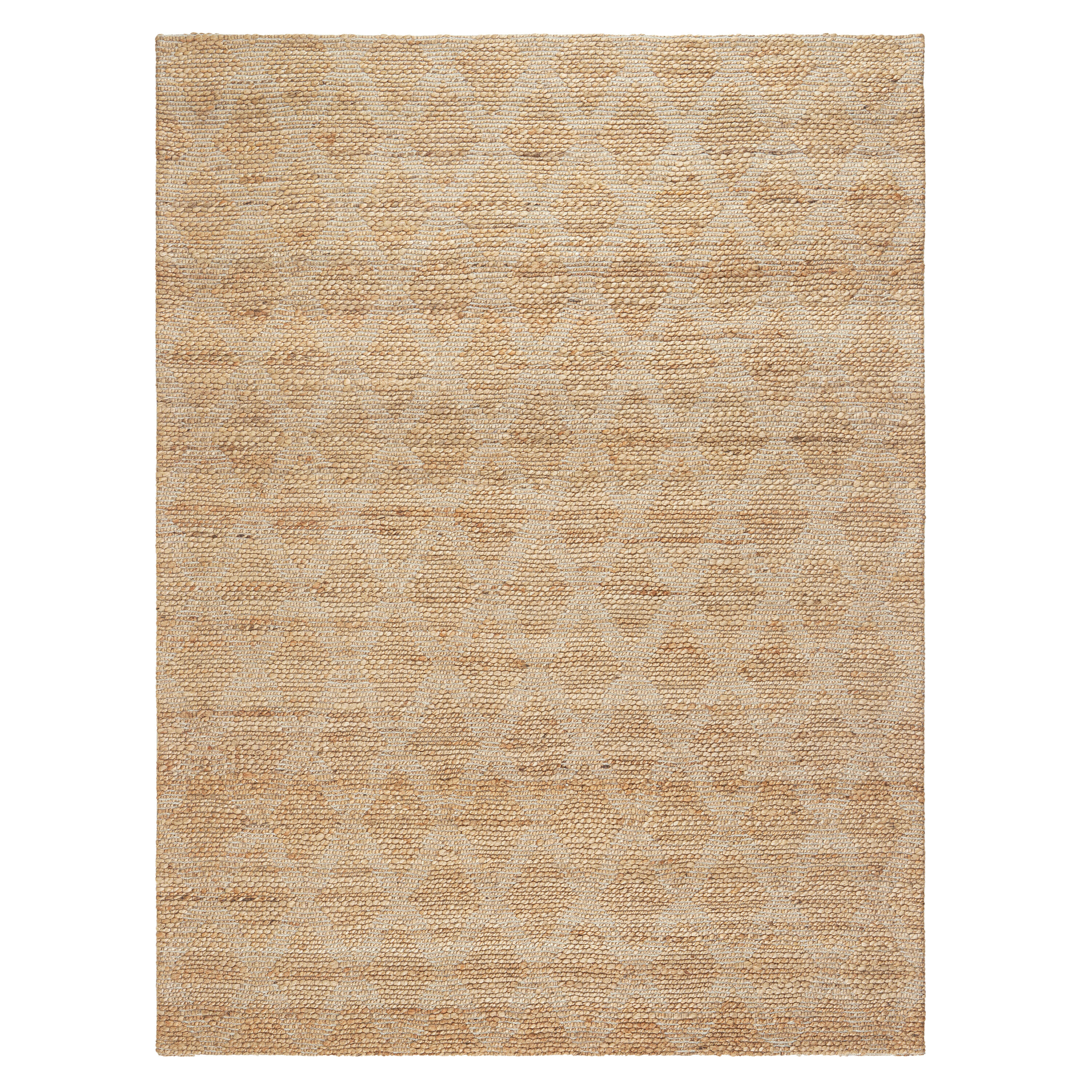 Town & Country Living 2-04-162 5 x 7 (ft) Loomed Polyester Natural Rectangular Indoor Geometric Area rug
