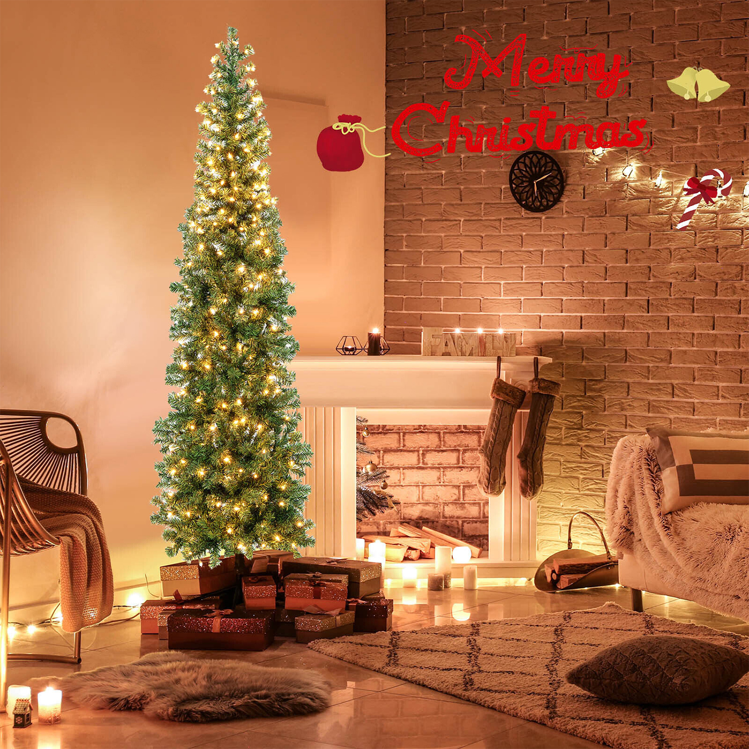 WELLFOR HYJ24071US Artificial-Christmas-Trees - View #6