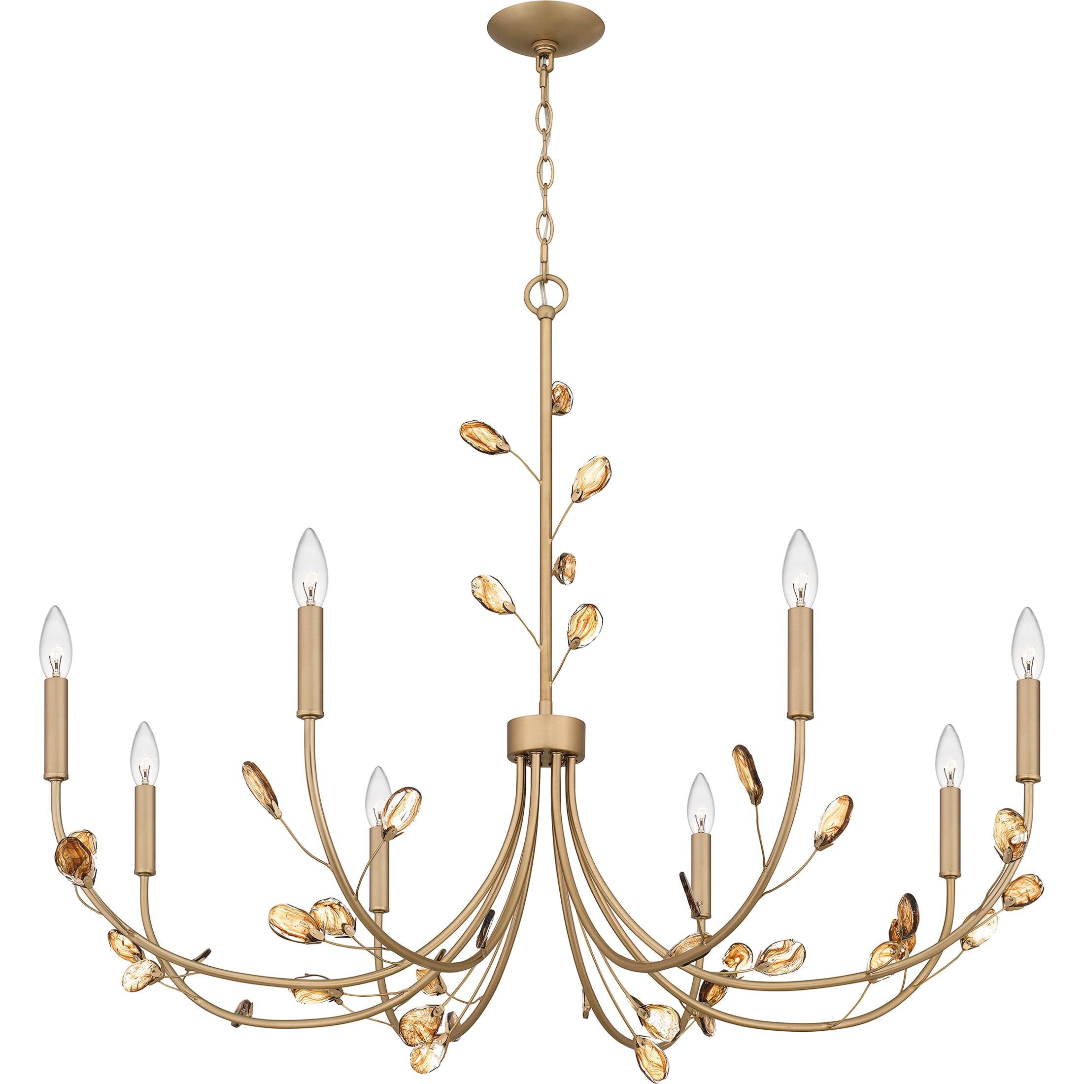 Heiress Bronze Gold 8-Light Candle Style Chandelier