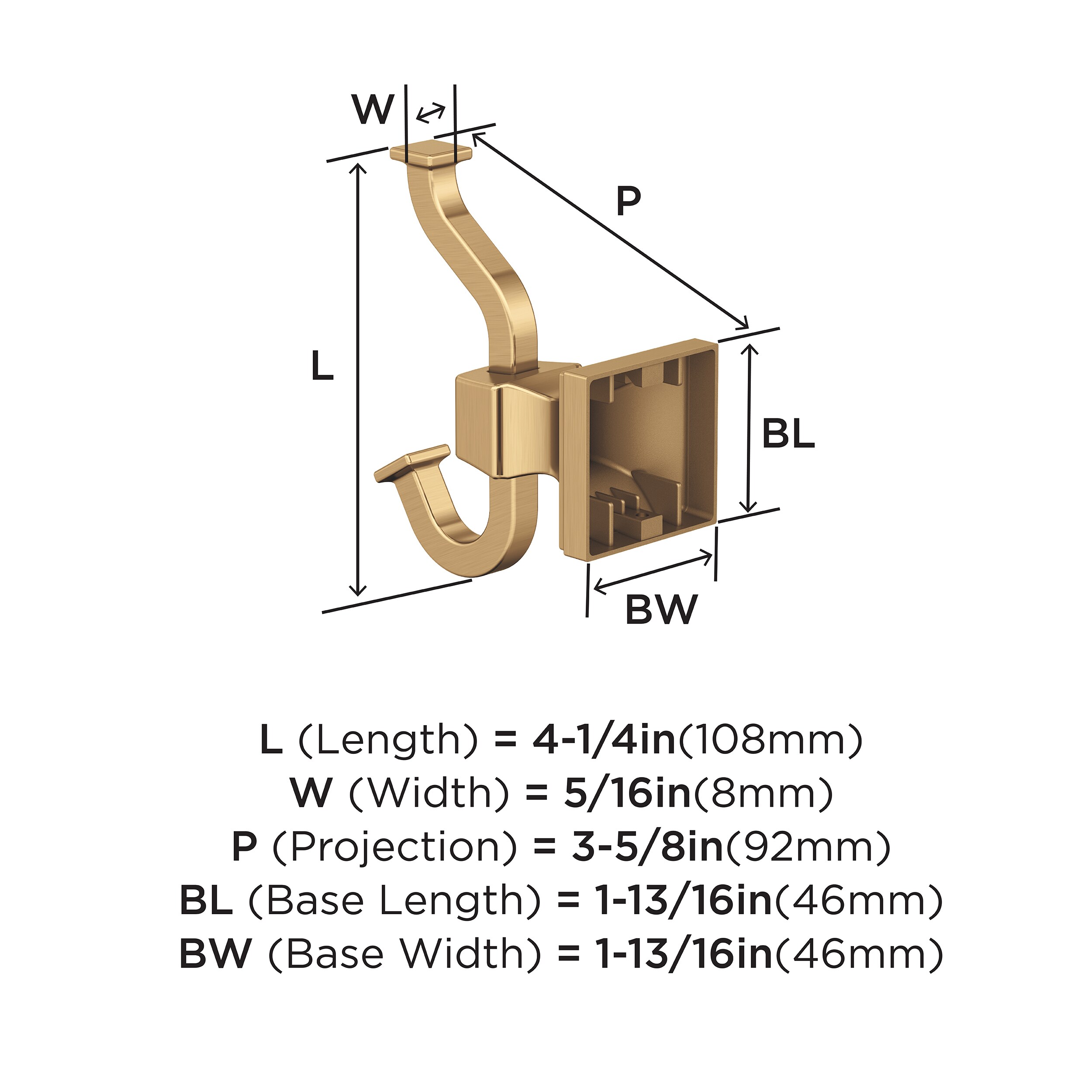 Amerock BH36020CZ Robe-Hooks - View #6