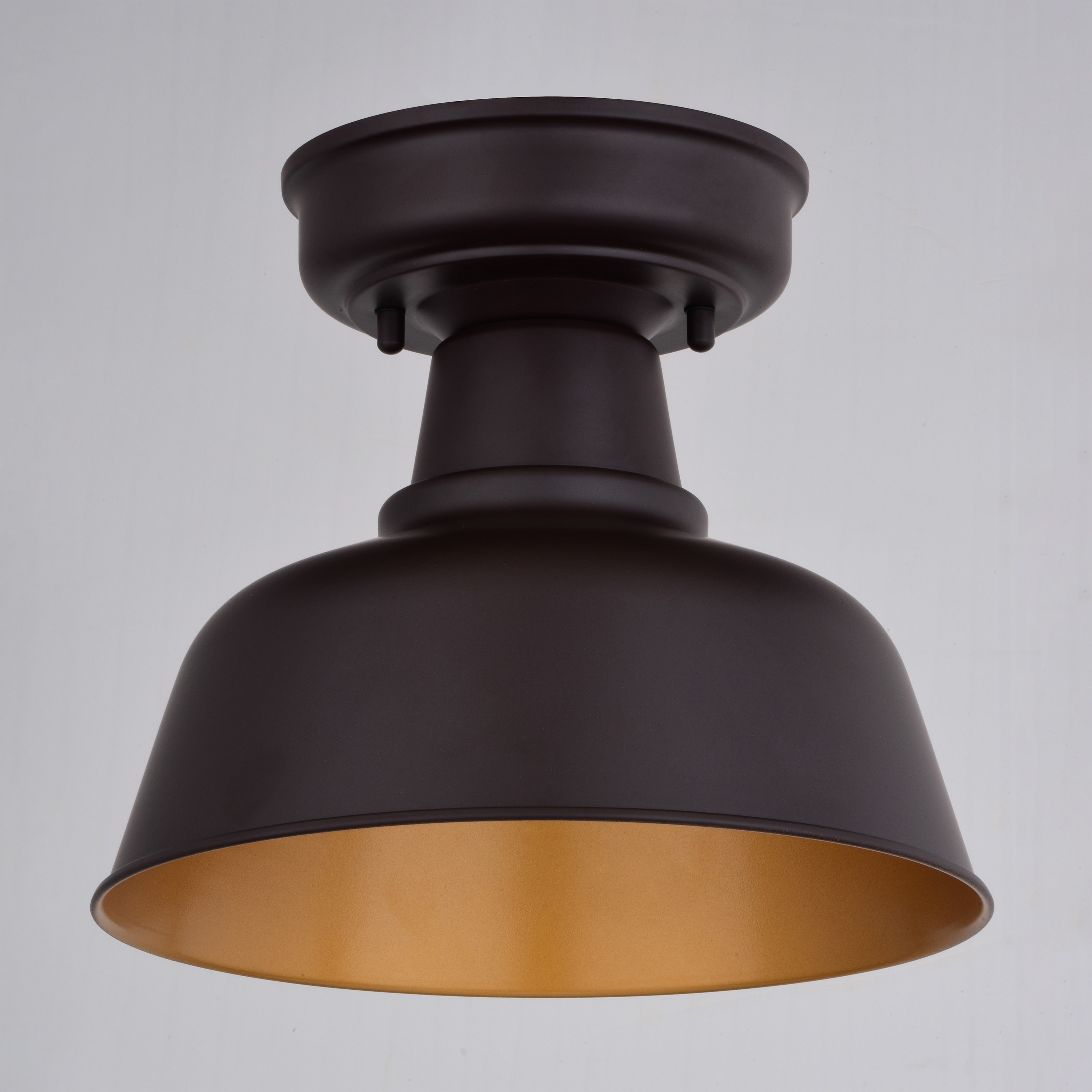 Bronze and Gold Farmhouse Indoor/Outdoor LED Ceiling Light