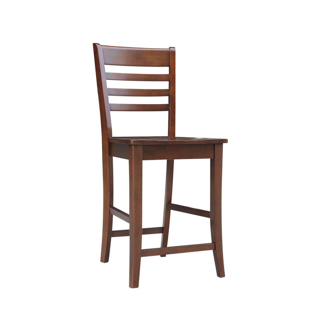 Elegant Roma Solid Hardwood Counter Height Barstool in Espresso
