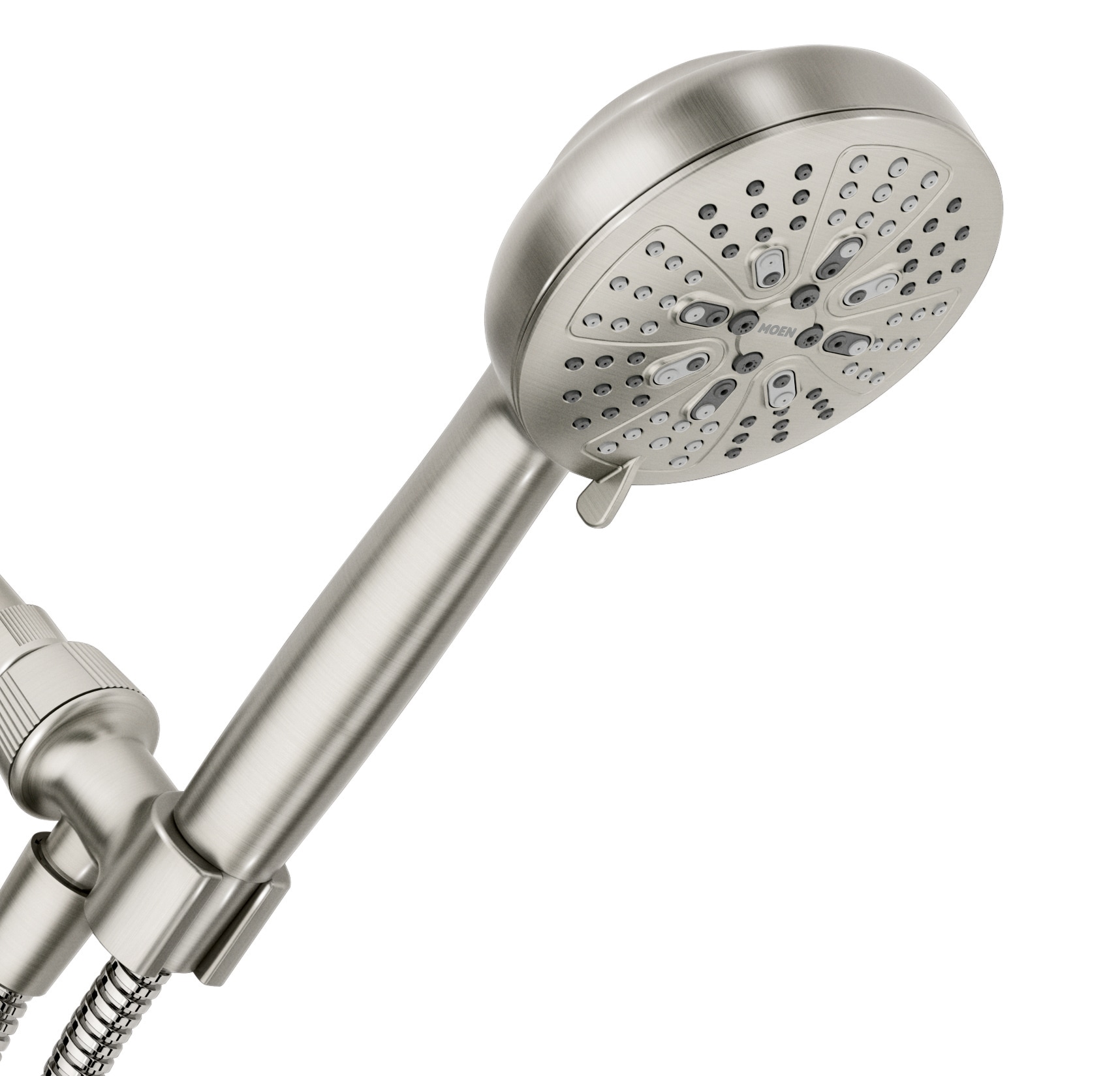 Moen HydroEnergetix Spot Resist Brushed Nickel 4.75-in Handheld Shower ...