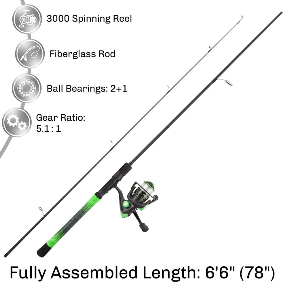 Wakeman Swarm Series Spinning Rod and Reel Combo - Rose