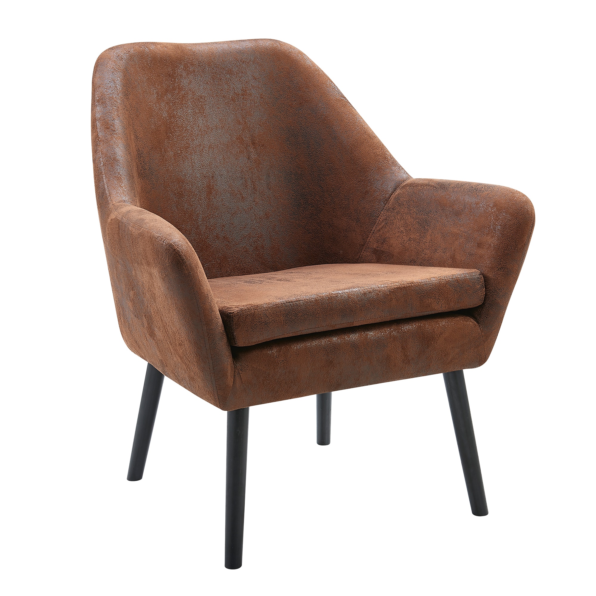 brown fabric arm chair