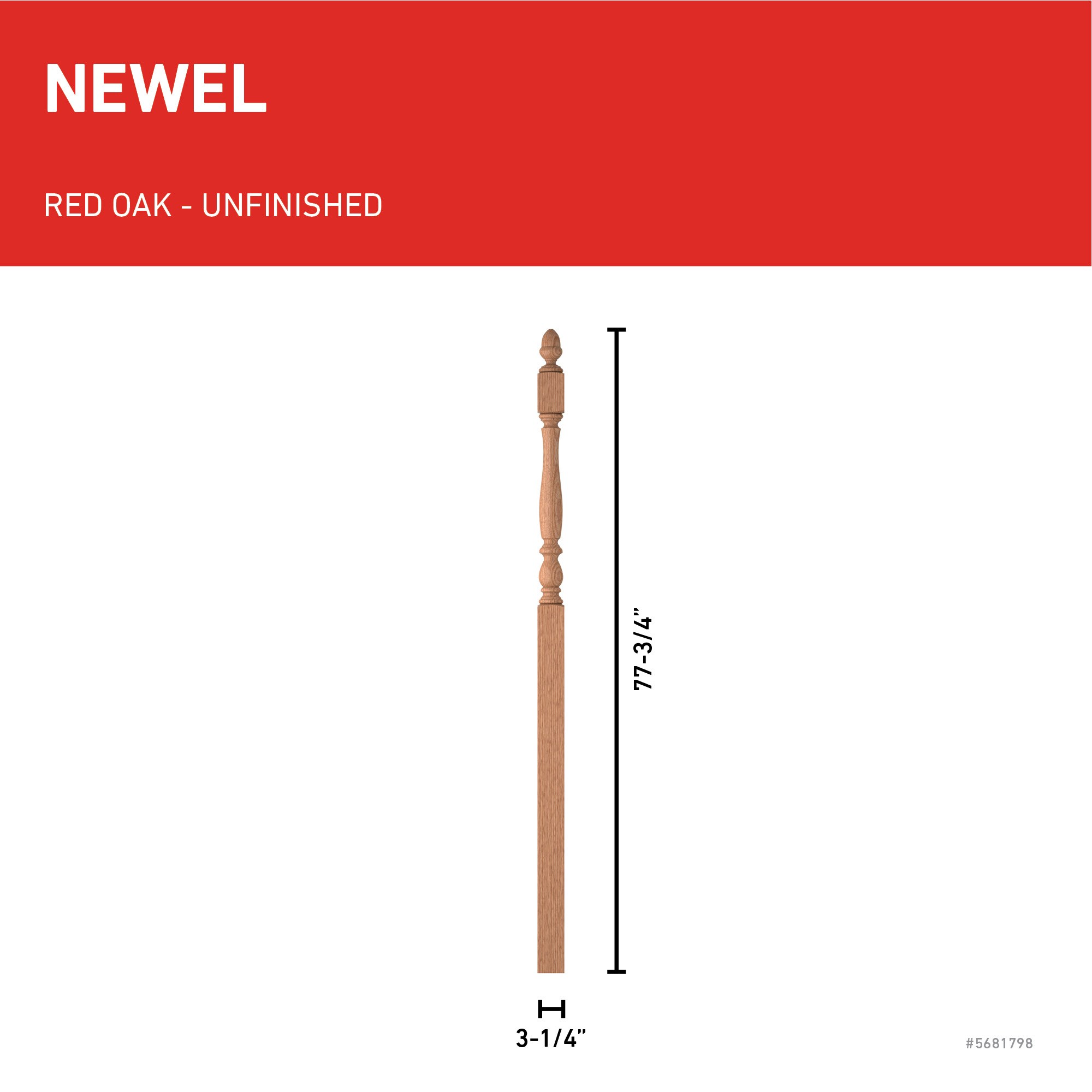 L.J. Smith Stair Systems LJP-3958-O Interior-Stairpart-Newel-Posts - View #3
