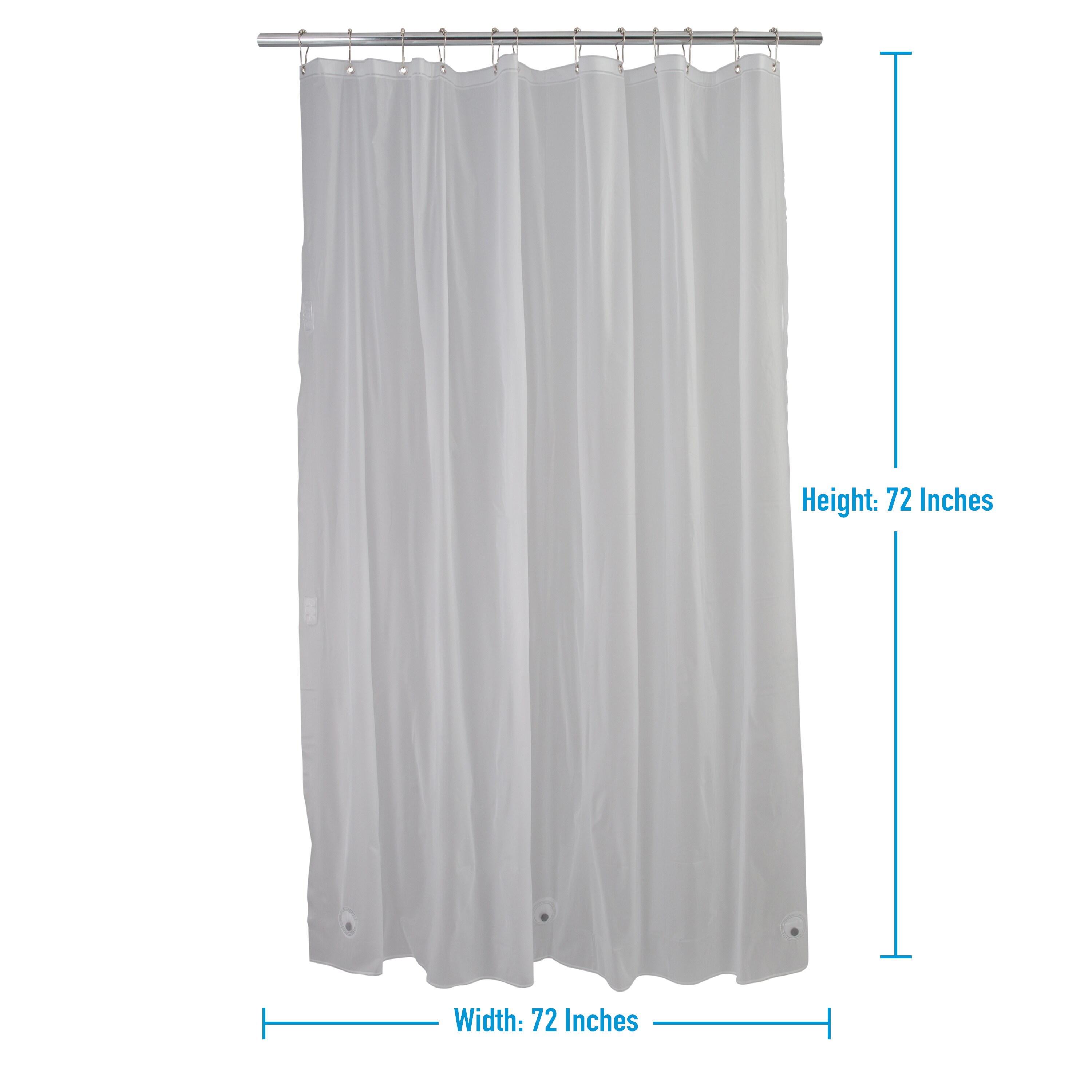 Details about   Two Bath Bliss ~ Heavy Weight ~ Shower Curtain Liners ~ 70" x 72" ~ Frost 2 