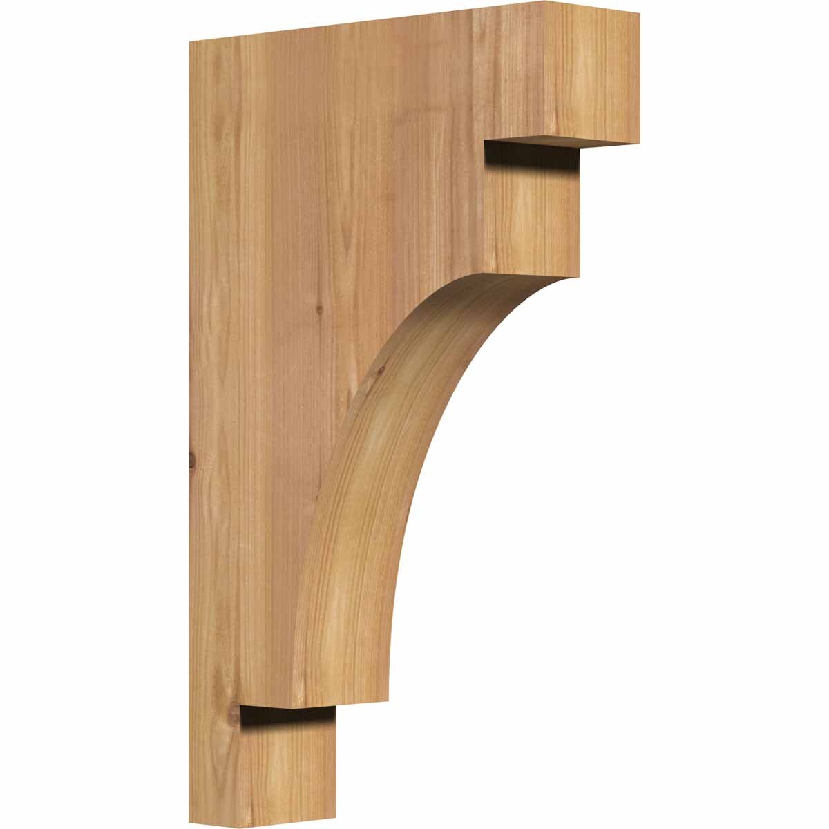 Ekena Millwork COR04X12X20MED00SWR 3.5-in x 12-in x 20-in Mediterranean Unfinished Western red cedar Wood Paintable/Stainable Corbel