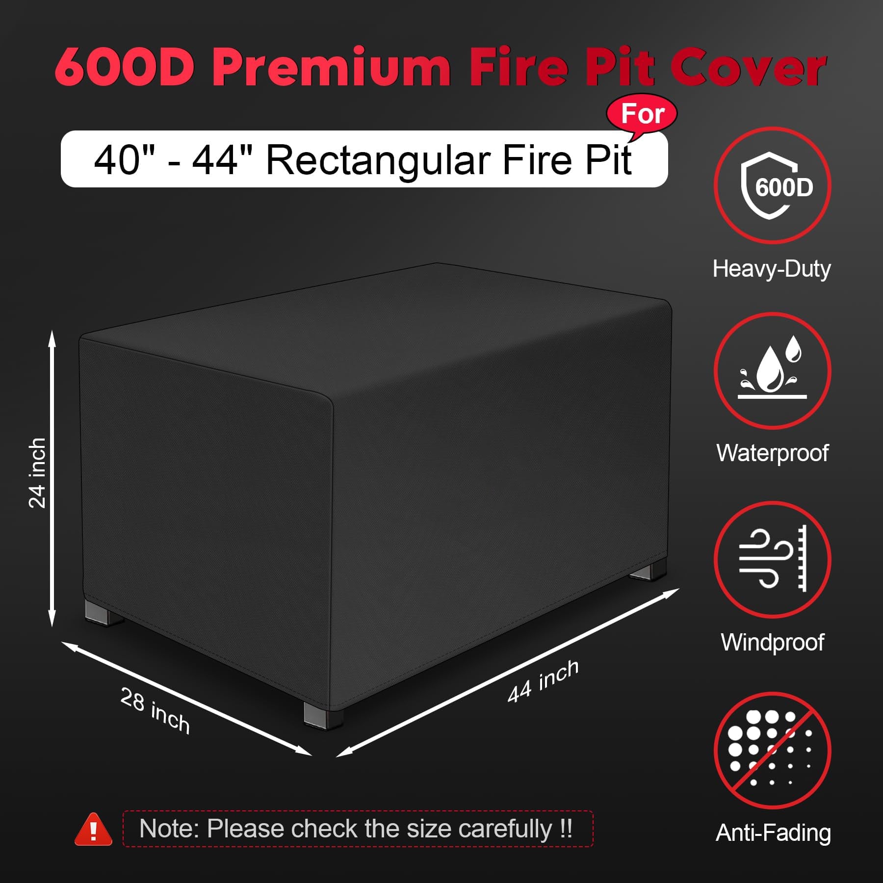 Aoibox LAB0331F13 Fire-Pit-Covers - View #2