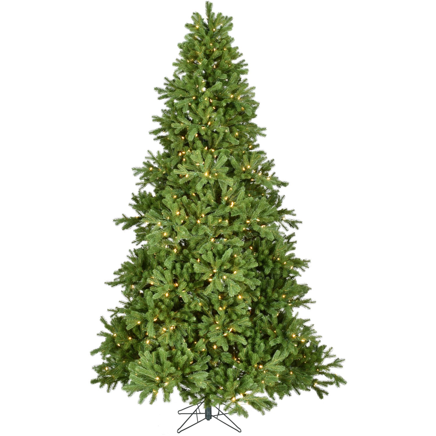 Asheville Pine 8-ft Artificial Christmas Tree with Warm White LED Lights