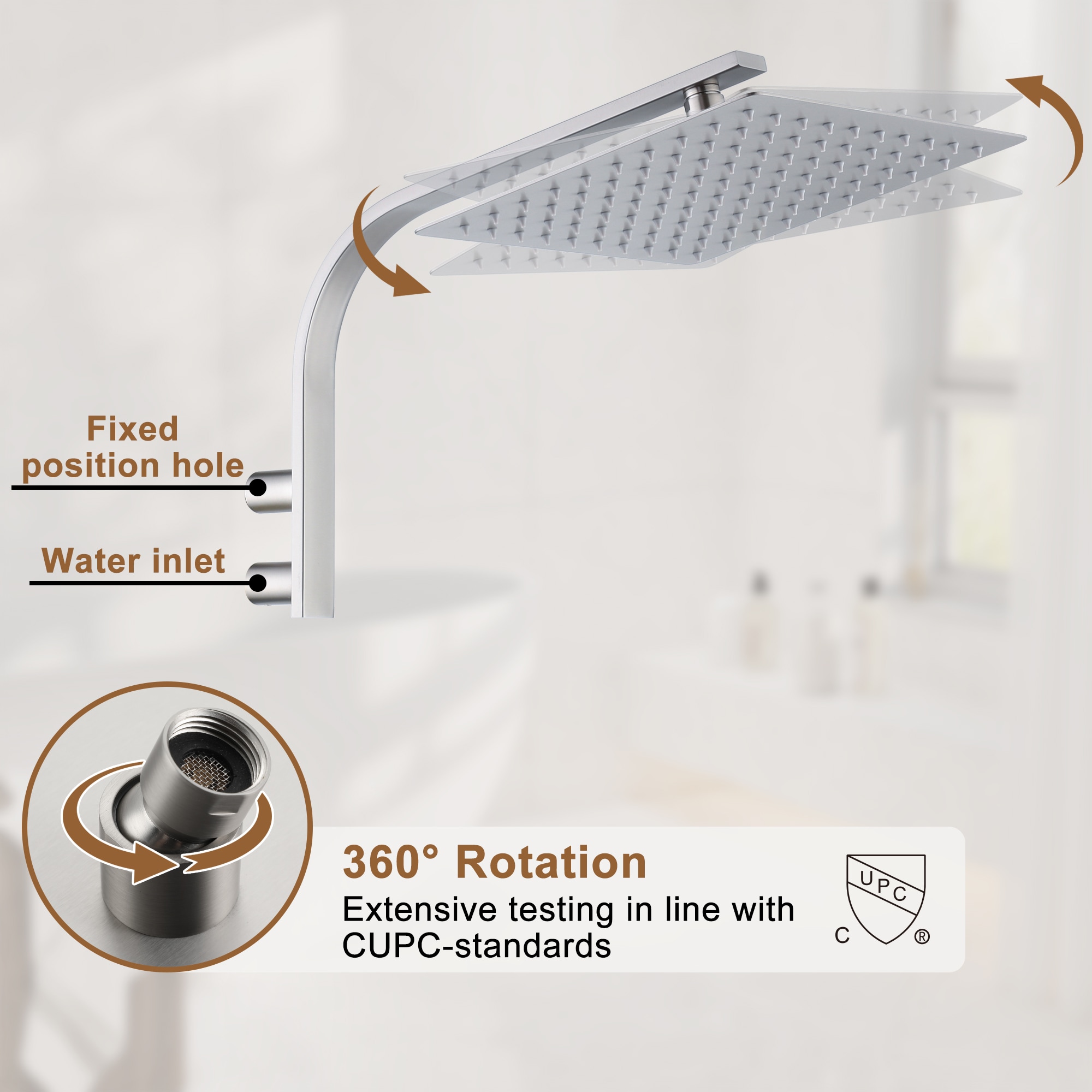 Clihome SMD-BS02BG Showerhead-Bar-Panels - View #6