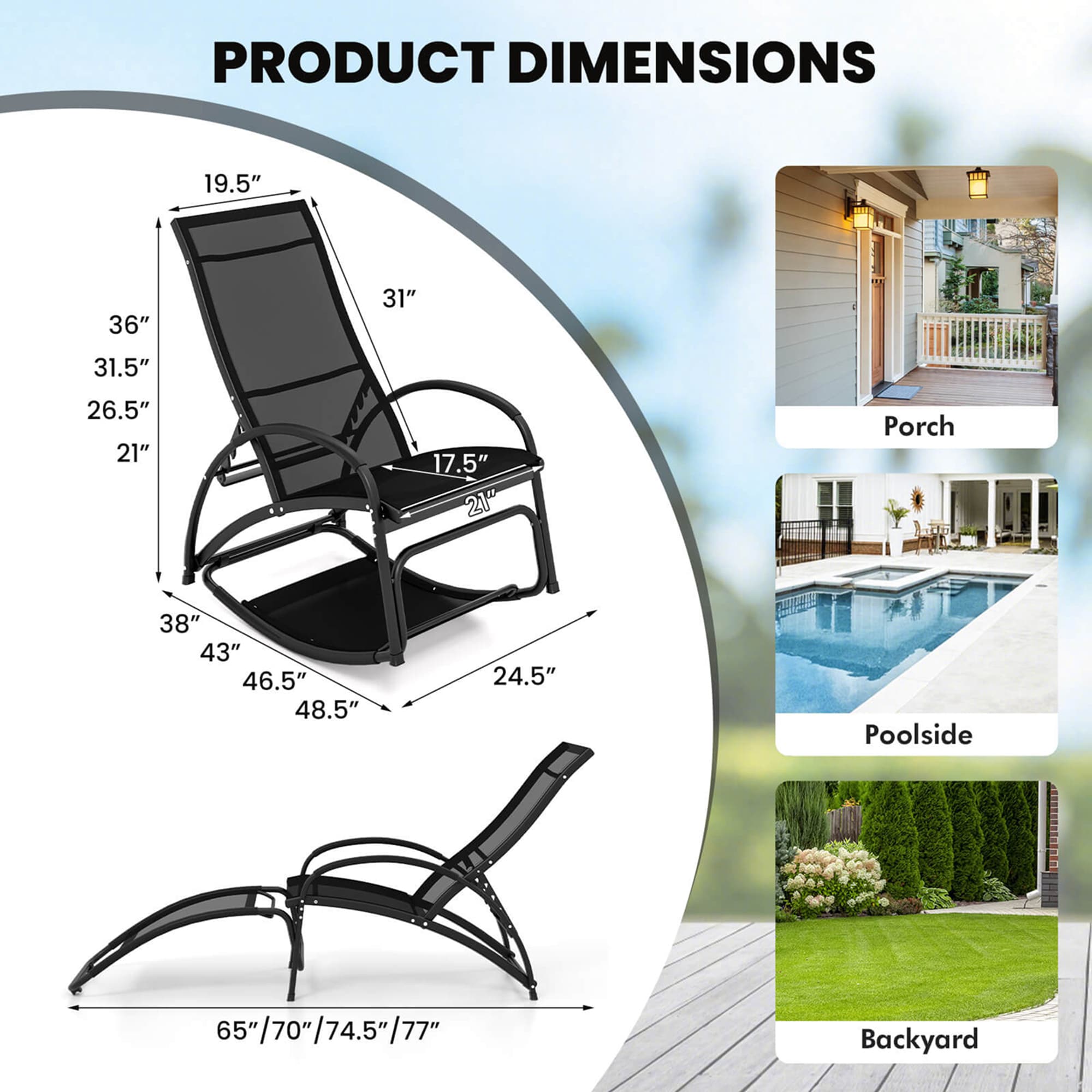 Costway HCST02205 Patio-Chairs - View #2