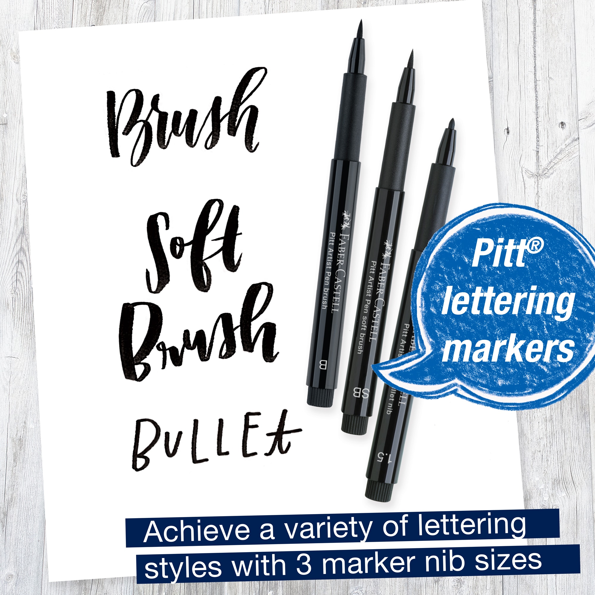 Faber-Castell Primary Lettering Set Pitt Artist Pens