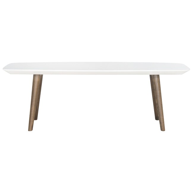 Dark Brown Wood Modern Coffee Table, Light Brown And White Coffee Table