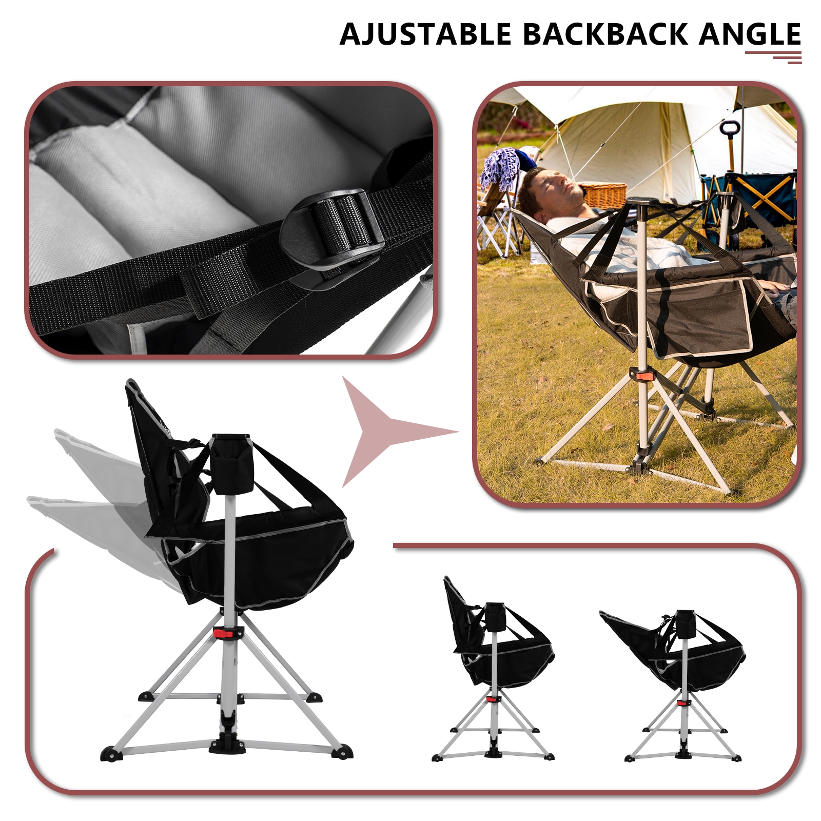 GARSING CAMPING CHAIRS-BLACK Beach-Camping-Chairs - View #5
