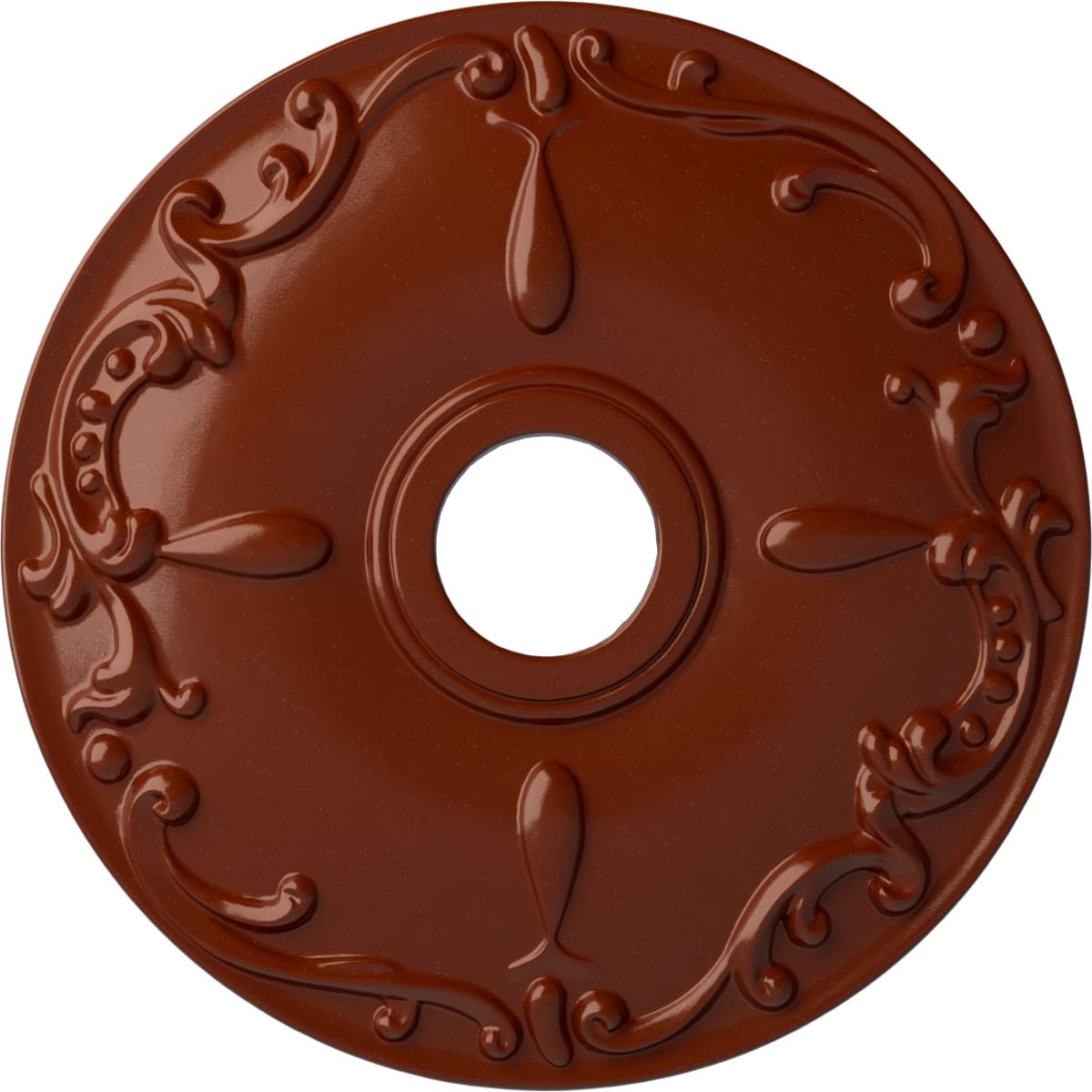 Ekena Millwork CM18KEFIF Kent 18-in W x 18-in L Painted Firebrick Polyurethane Whole Ceiling Medallion