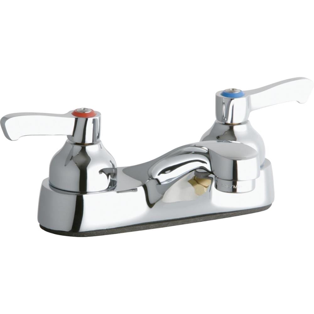 Elkay Chrome Double Handle Low Arc Commercial Kitchen Faucet At Lowes Com   10452397 