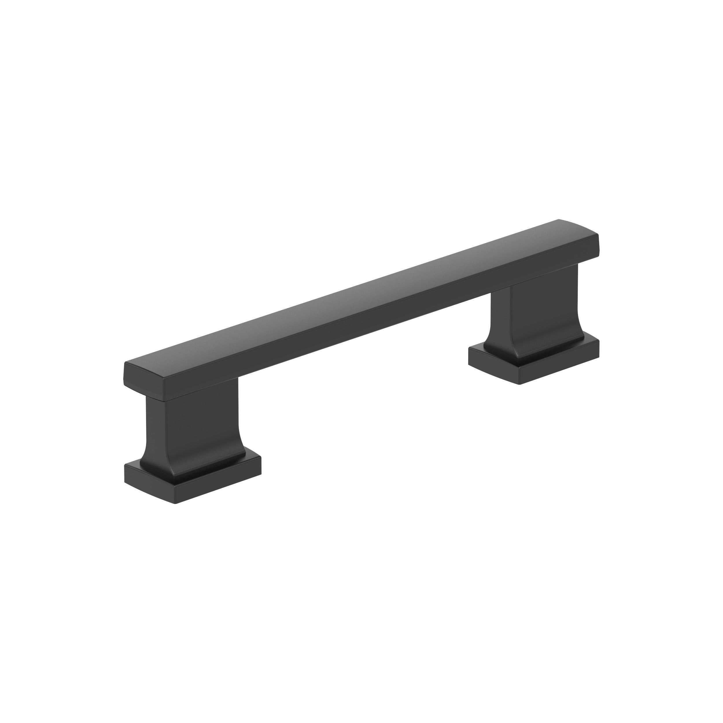 Amerock 25VMP37091MB Triomphe 3-3/4-in , 96mm Center to Center Matte Black Rectangular Bar 25 -Pack