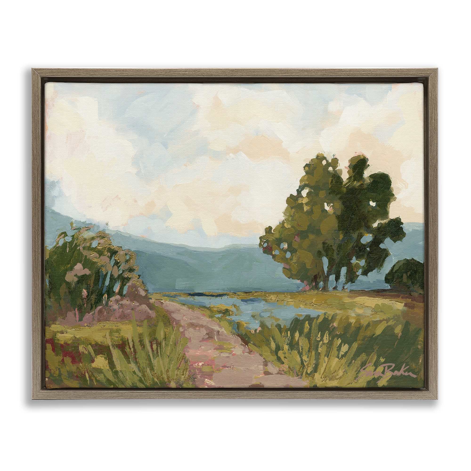 Stupell Industries BS-685-FFE-16X20 Path to Distant Countryside Floating Frame design by Sara Baker