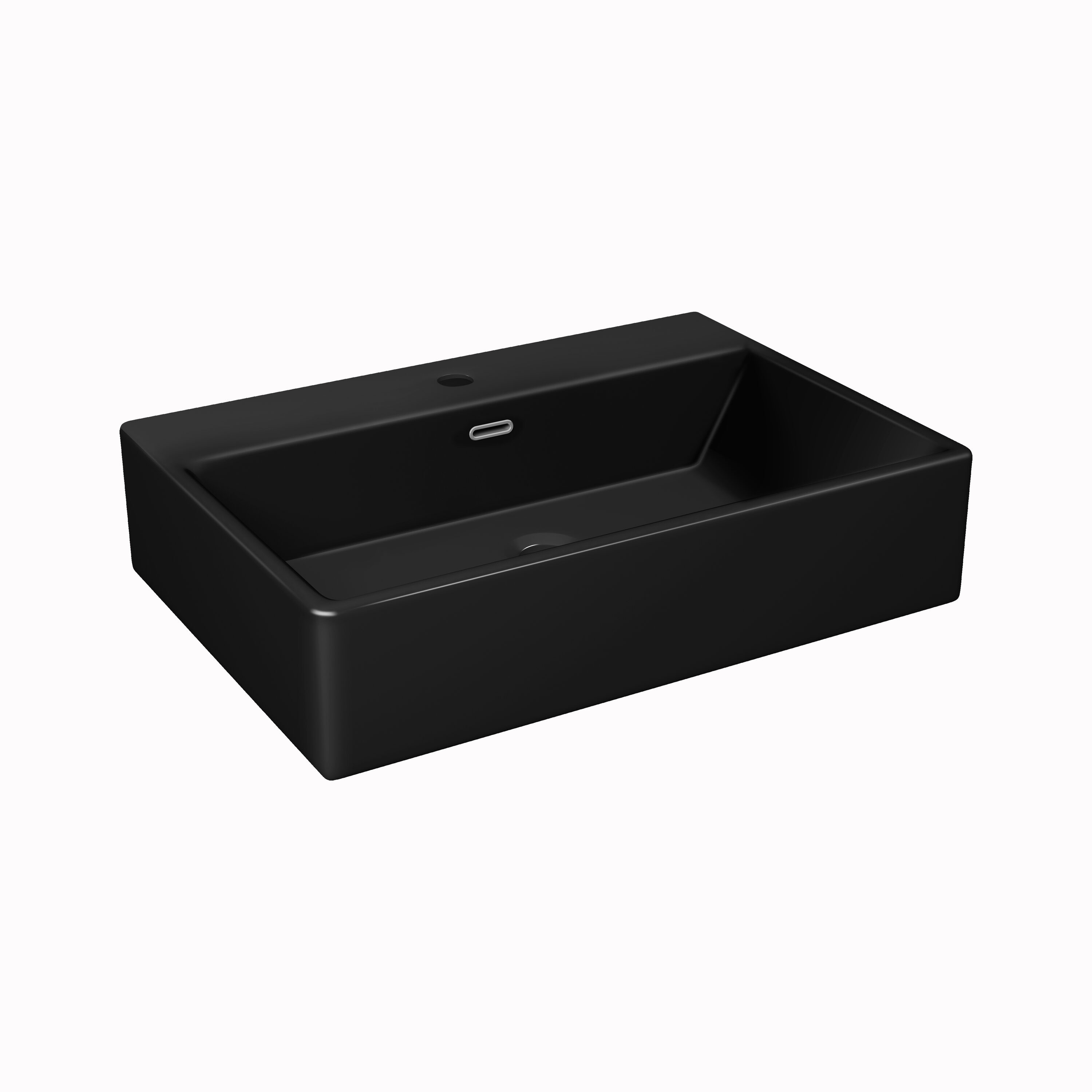 Eridanus ERI-WB-104MB Turner Vitreous china Wall-mount Rectangular Modern Matte Black Bathroom Sink ( 23.875-Inches x 16.5-Inches )