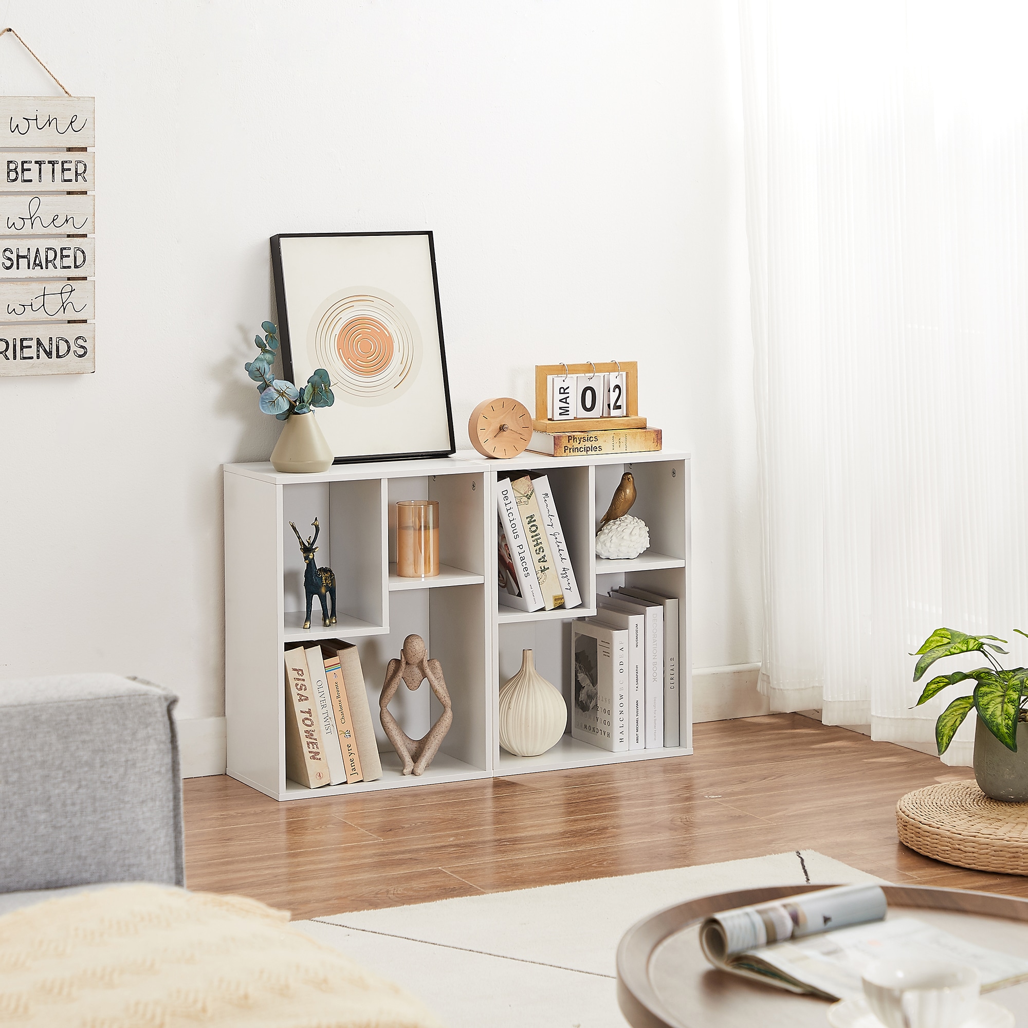 Vecelo LOE-B09-WHT bookcases - View #5