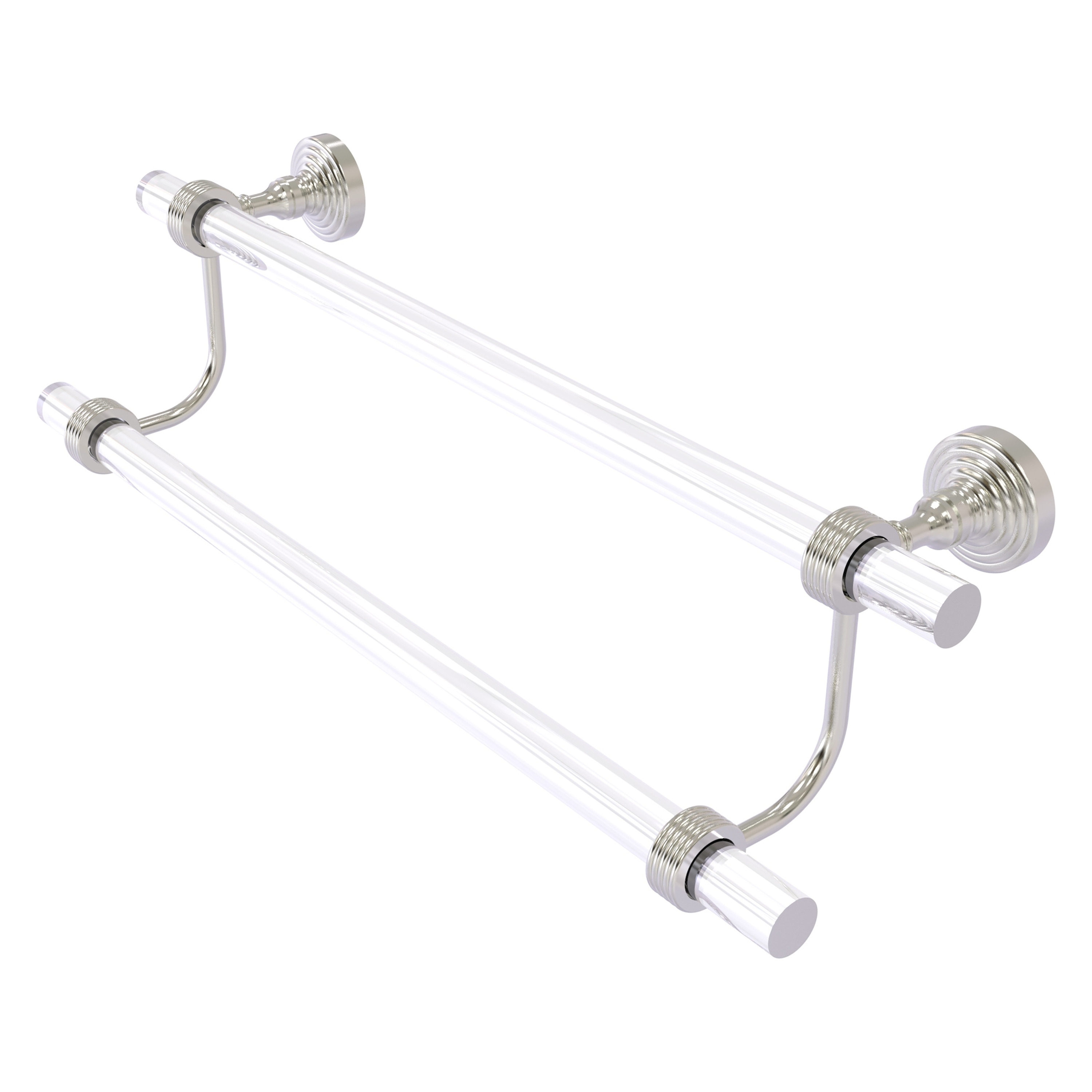 Allied Brass PG-72G-30-SN Pacific Grove 30-in double Satin Nickel Wall mount Double Towel Bar