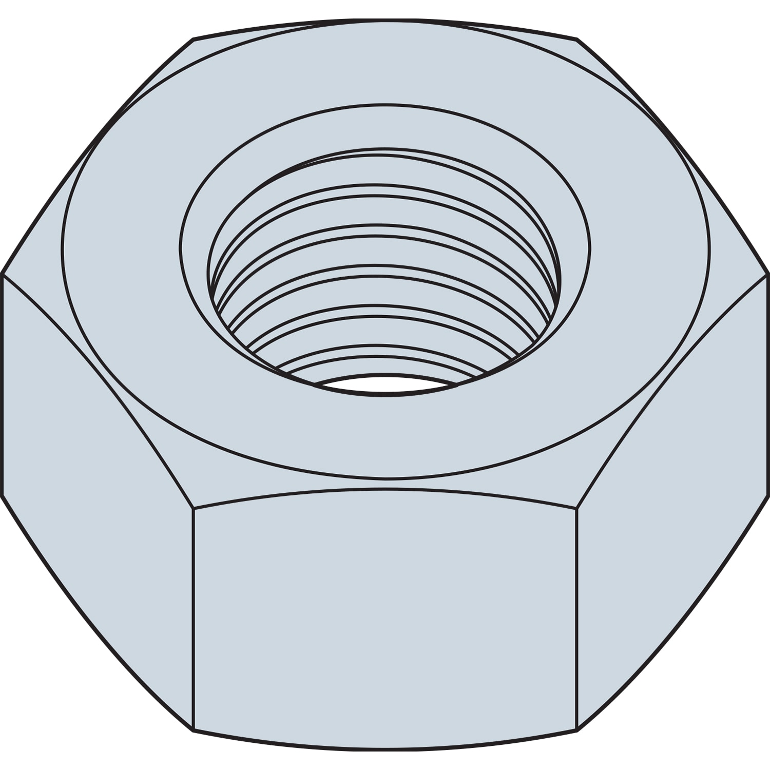 Simpson Strong-Tie NUT5/8-ZP Metric-Hex-Nuts - View #2
