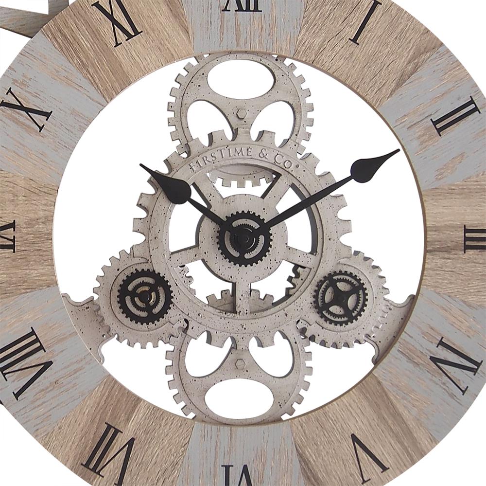 Yosemite Home Decor Gold Round Gear Clock - Industrial Style Metal