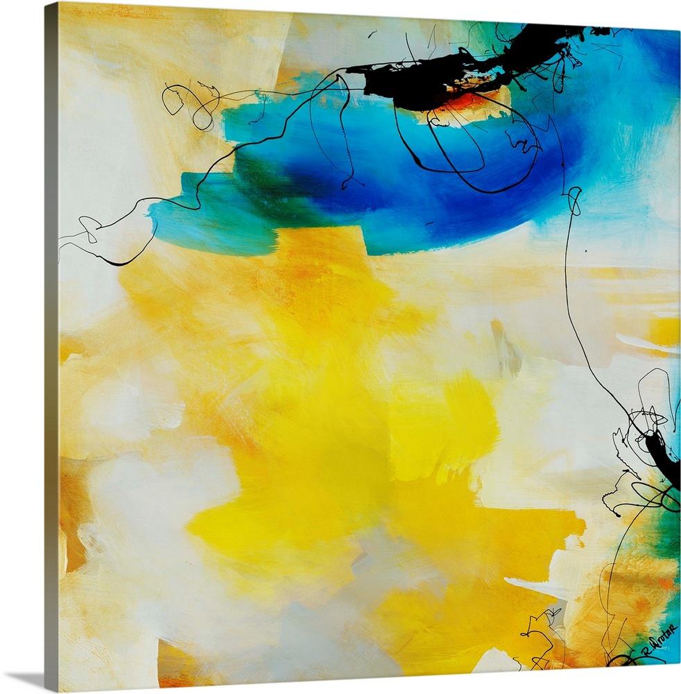 GreatBigCanvas 24-in H x 24-in W Abstract Print on Canvas in the Wall Art  department at
