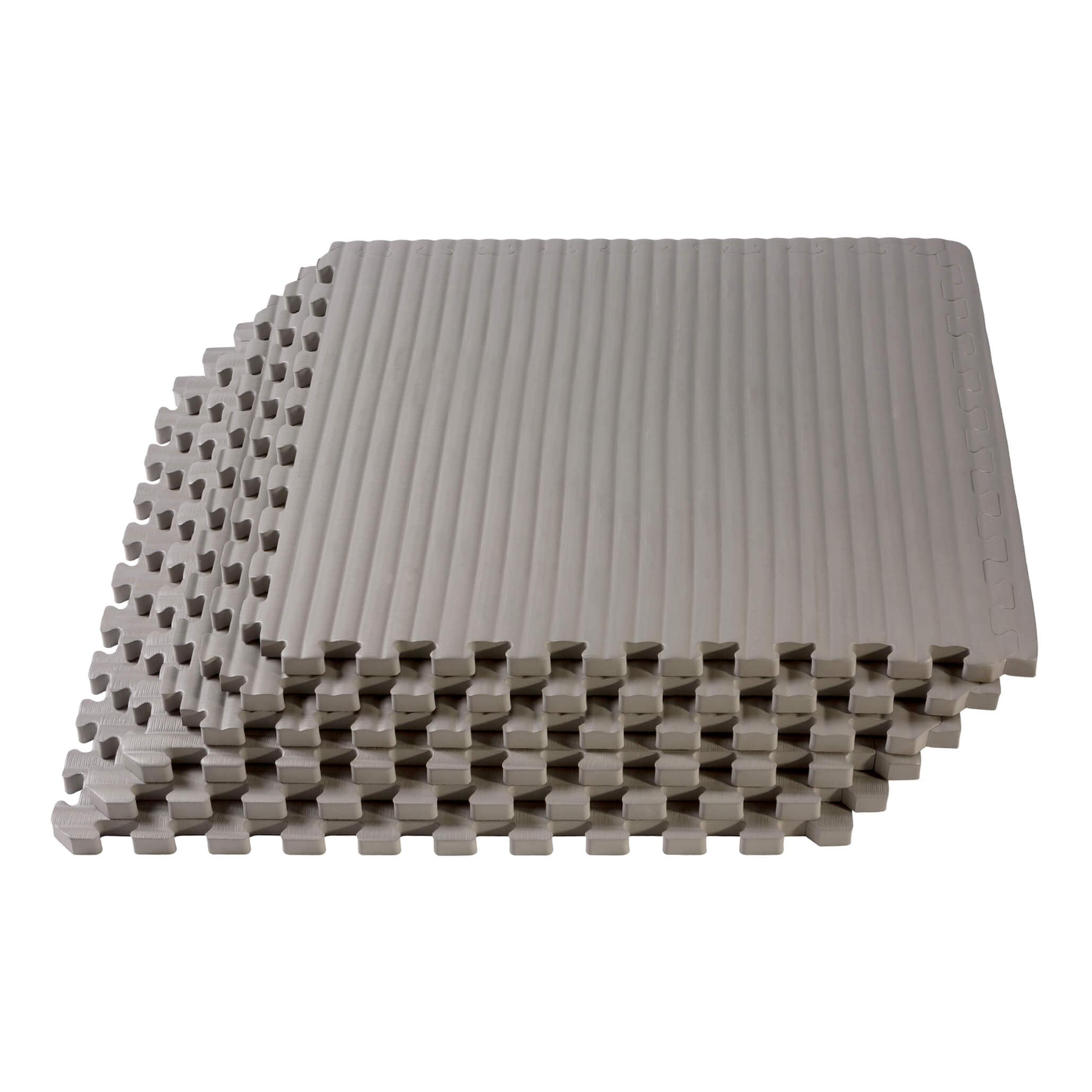We Sell Mats TM24NG4.1-20M Interlocking Light Gray Foam Square Indoor Anti-fatigue mat